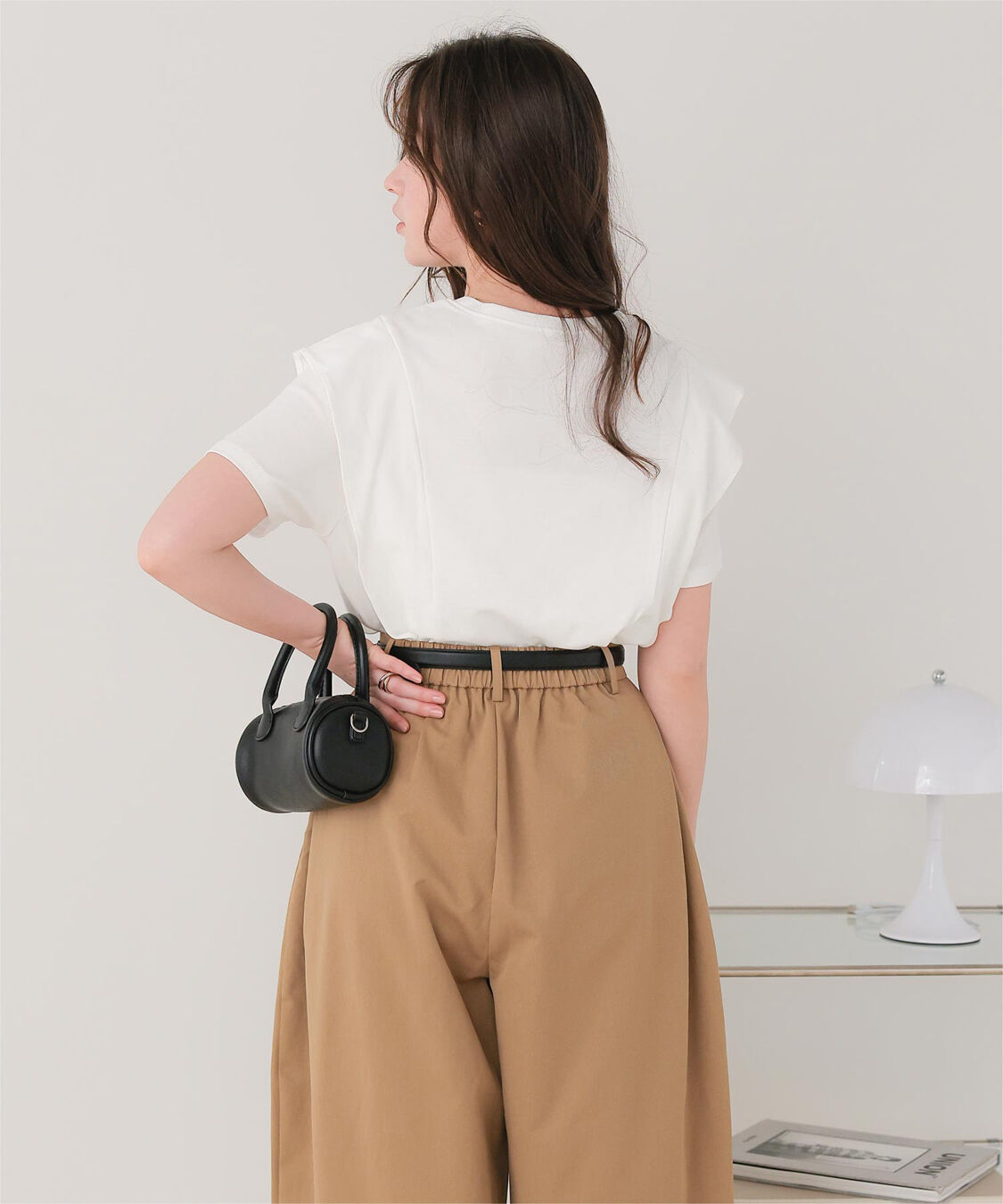 titivate「汗染み防止ラッフルスリーブTシャツ」|Tシャツ・カットソー|