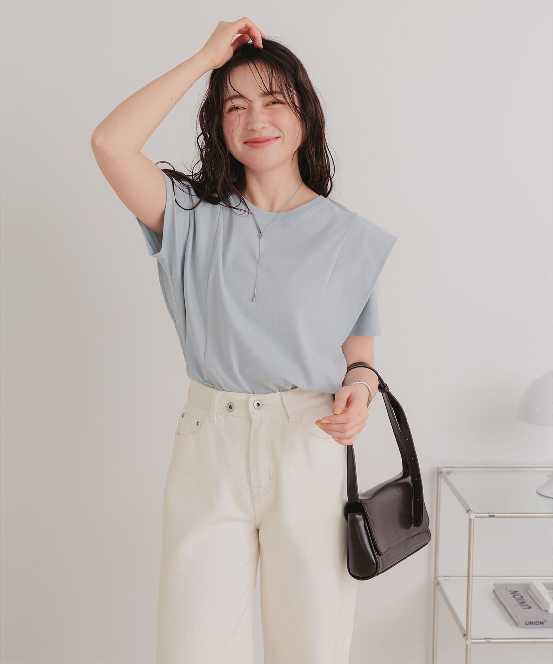 titivate「汗染み防止ラッフルスリーブTシャツ」|Tシャツ・カットソー|