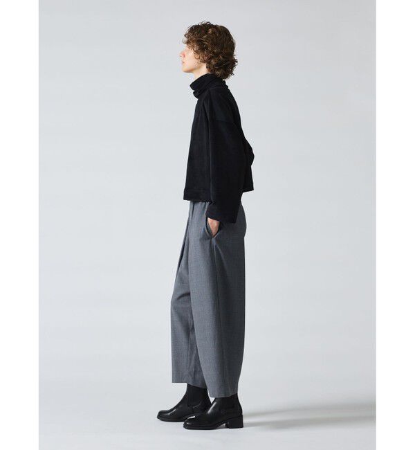 mizuiro ind「mizuiro ind ブラッシュドハイネックショートプルオーバー」|Tシャツ・カットソー|