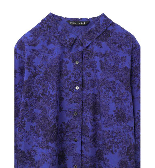 mizuiro ind「mizuiro ind プリントベーシックシャツ」|シャツ・ブラウス|