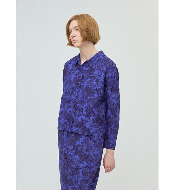 mizuiro ind「mizuiro ind プリントベーシックシャツ」|シャツ・ブラウス|