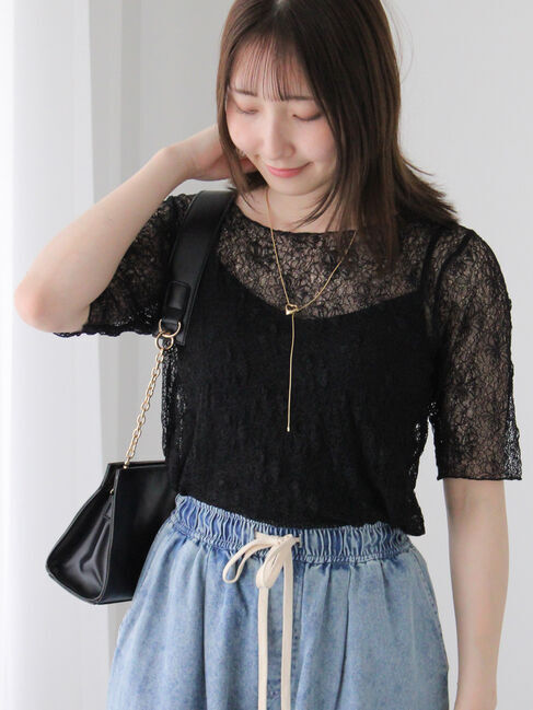 Te chichi TERRASSE「総レースメロートップス」|その他|