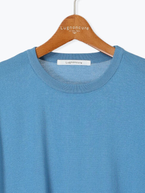 Lugnoncure「【接触冷感】サイドスリットハーフスリーブニット」|ニット・セーター|