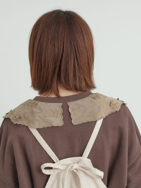 Samansa Mos2「裏毛3Dレース襟付きスウェット」|Tシャツ・カットソー|