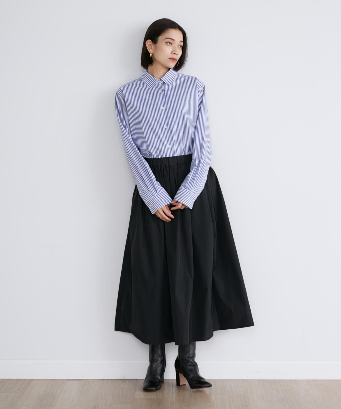 INED「オーバーサイズストライプシャツ」|シャツ・ブラウス|