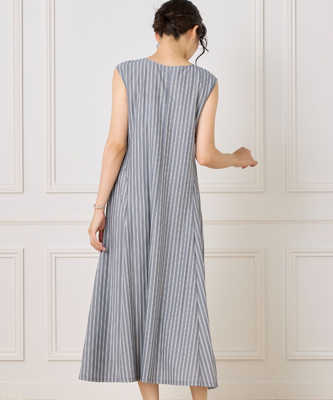 INED「ストライプフレアカットワンピース」|ワンピース|