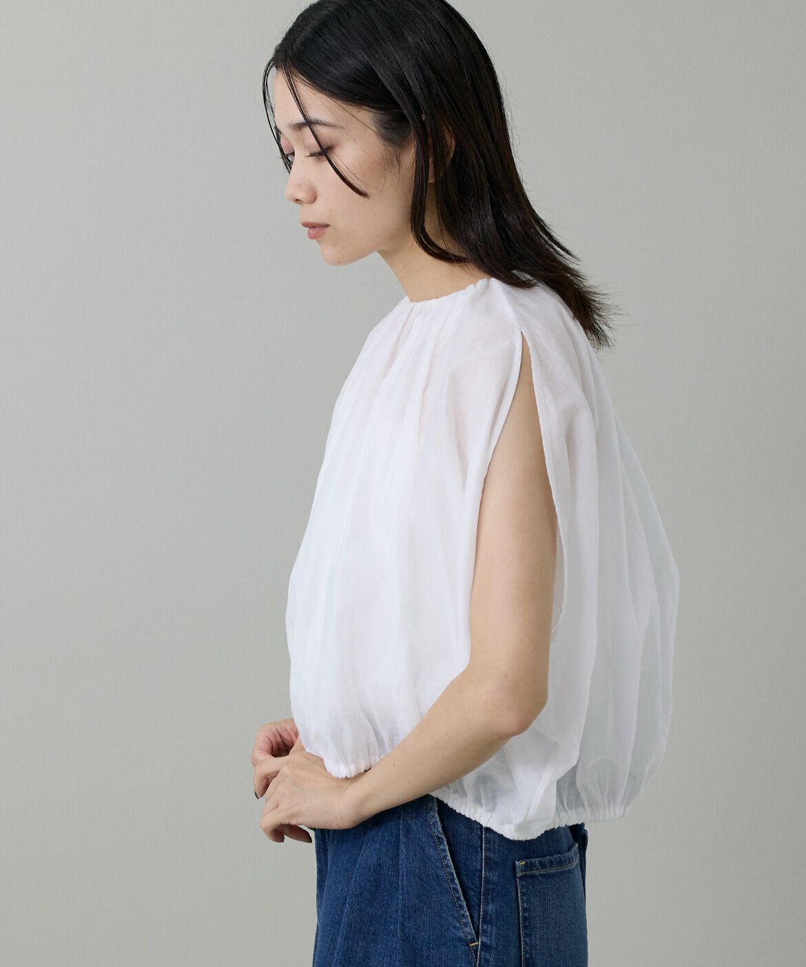 INED「スリットスリーブブラウス」|シャツ・ブラウス|