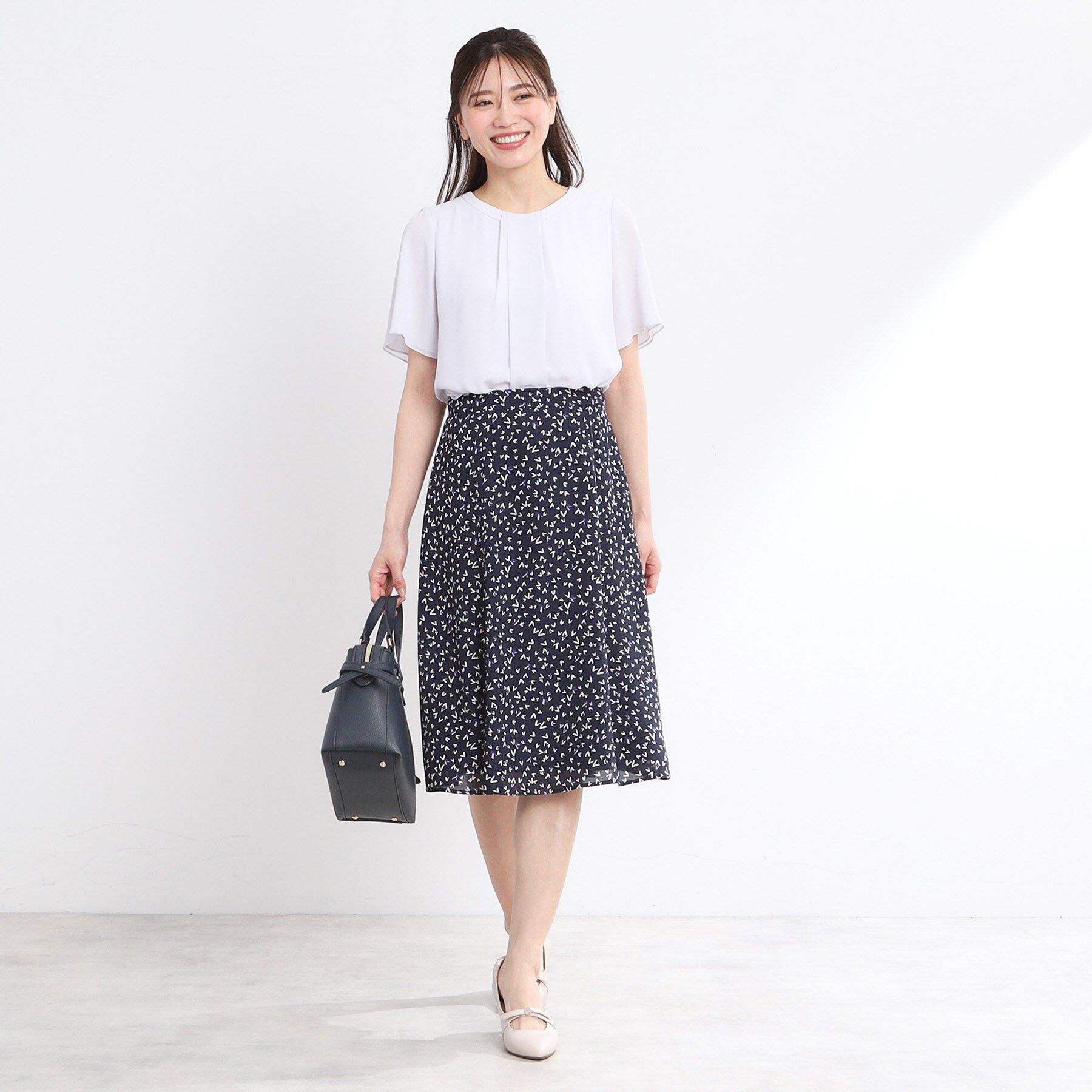 Reflect「【UVカット／接触冷感／マシンウォッシュ可能】タックデザインブラウス」|シャツ・ブラウス|