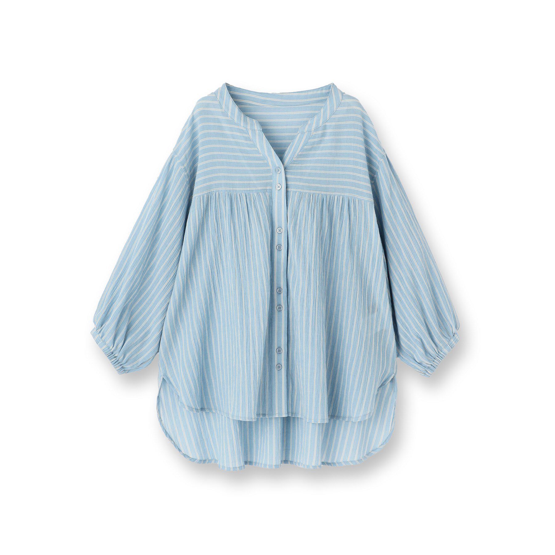 Reflect「【手洗い可／羽織りでも◎】ストライプブラウス」|シャツ・ブラウス|