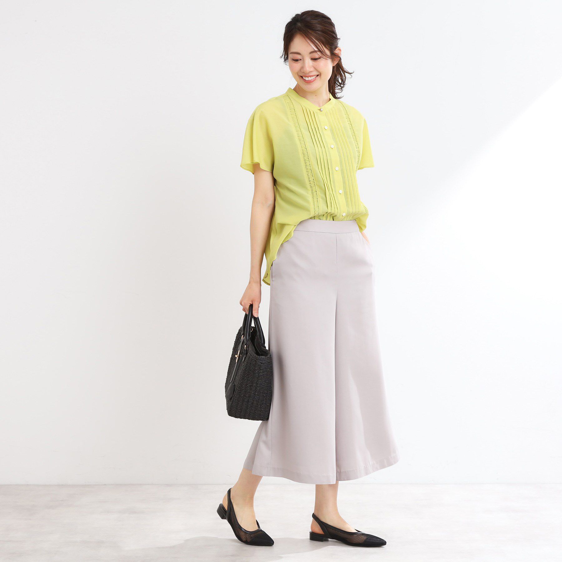 Reflect「【選べる7色◎／手洗い可】フロントピンタックデザインブラウス」|シャツ・ブラウス|