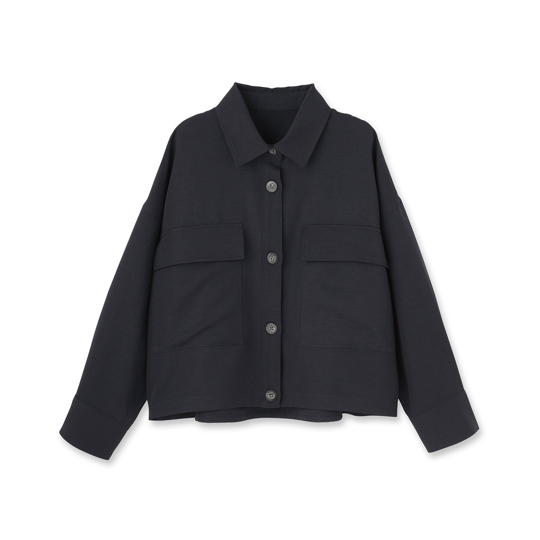 Reflect「リネンライクシャツブルゾン」|ブルゾン・スタジャン|