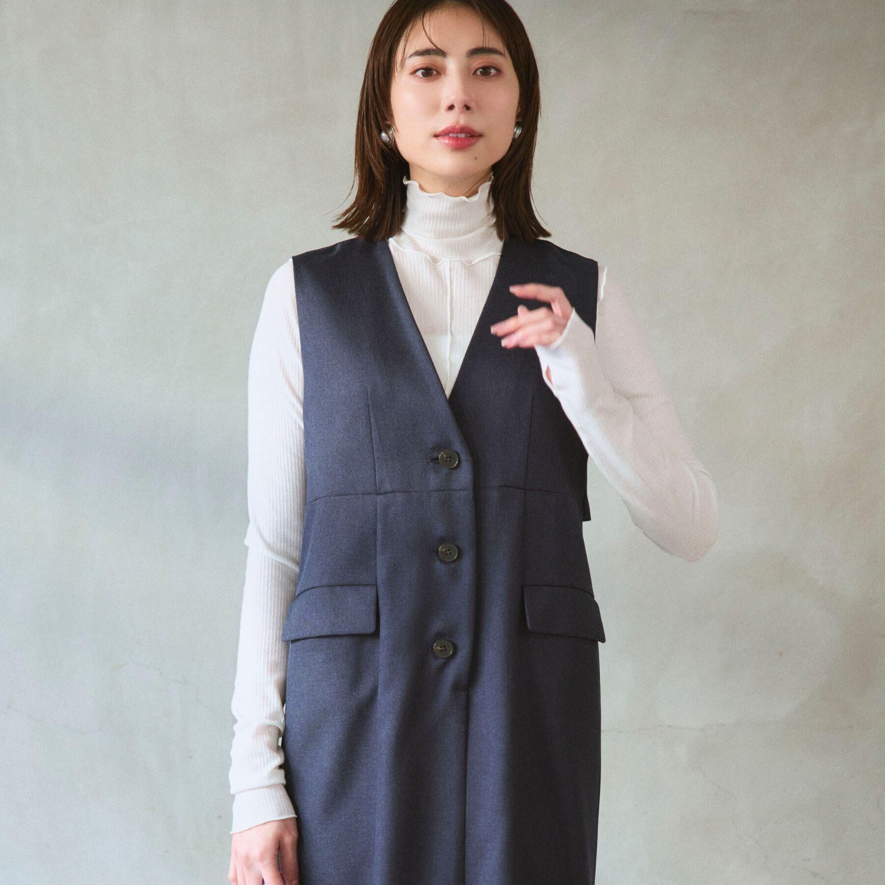 grove「【一枚着／ジレ】着回しできるトレンチライクジャンドレ」|ワンピース|