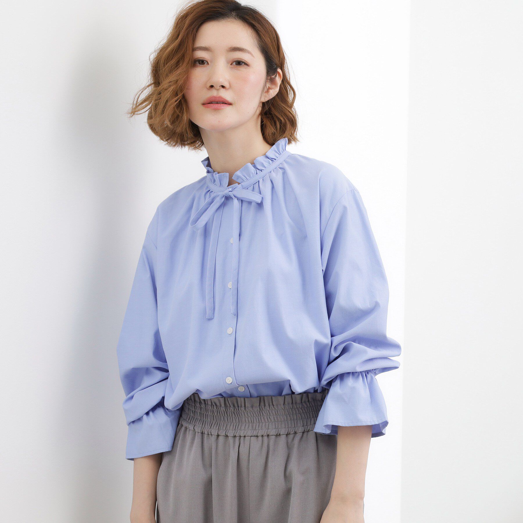 grove「フリルカラーリボンブラウス」|シャツ・ブラウス|