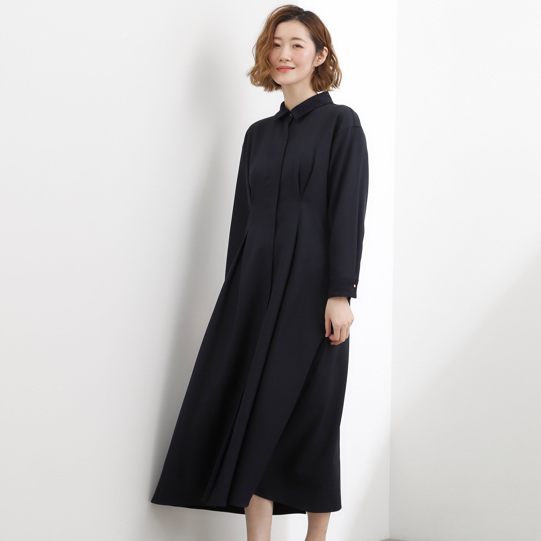 grove「晴れの日にも映える、品よく華やかなシャツワンピース」|ワンピース|