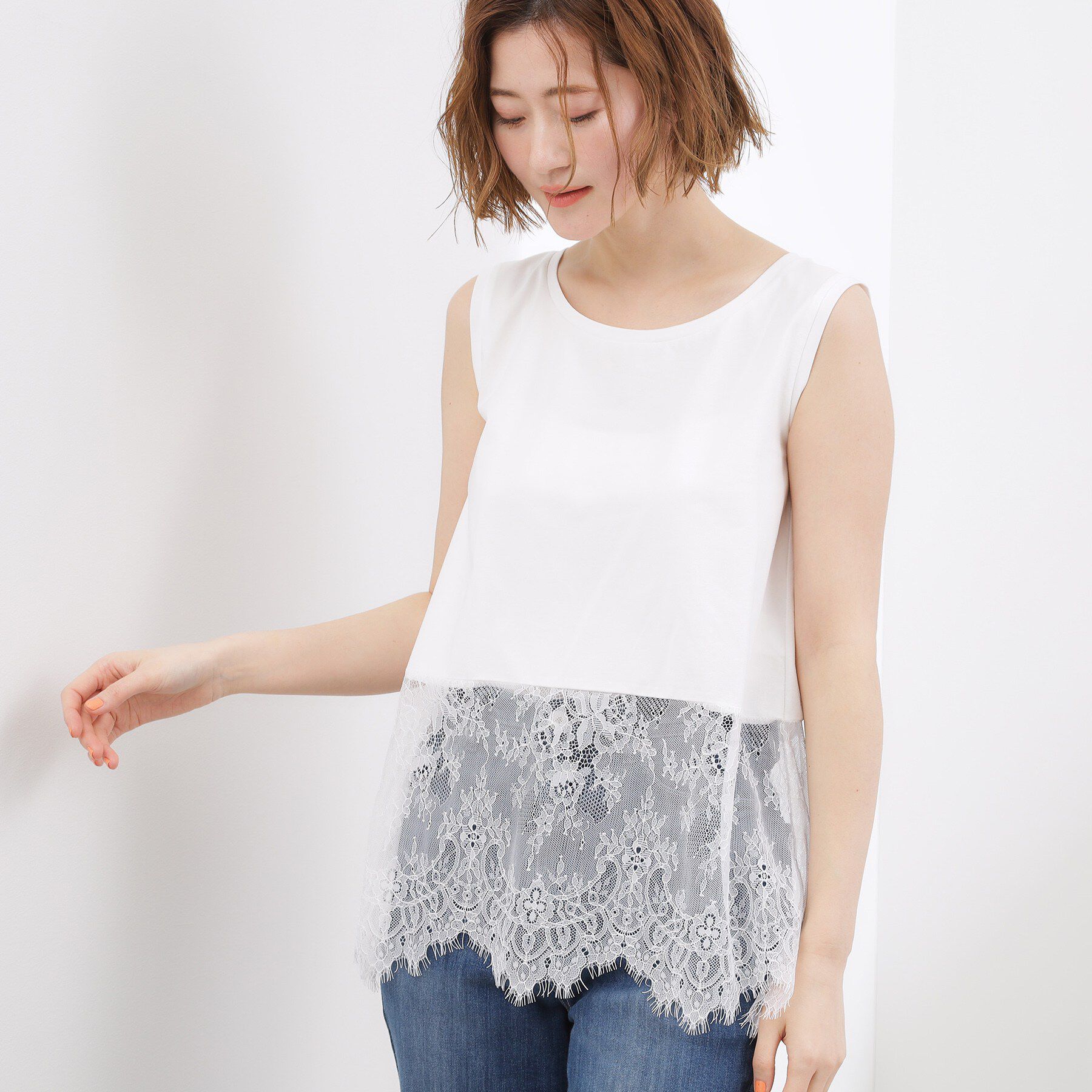 grove「【貴島明日香さん着用】裾レイヤードタンクトップ」|キャミソール|