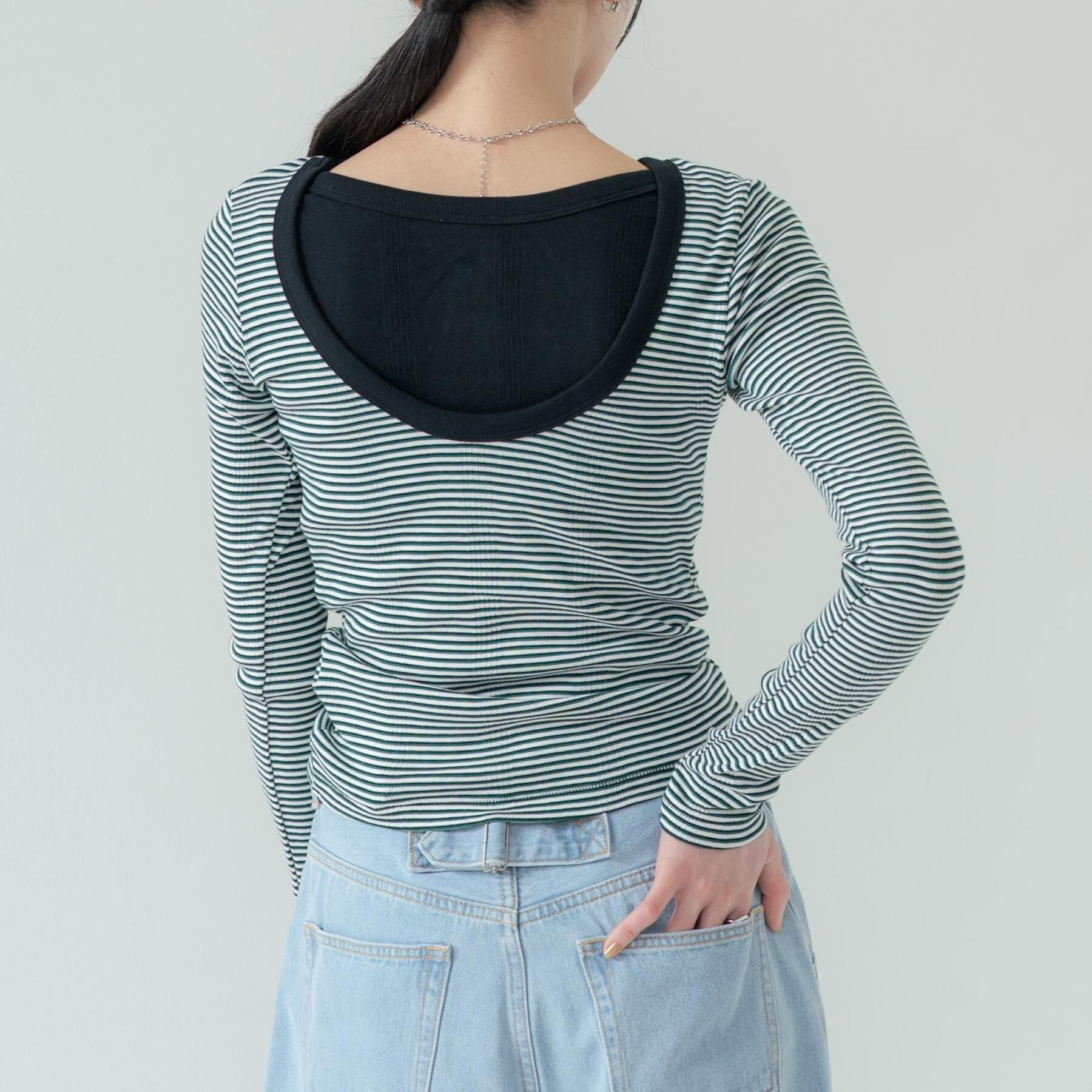 GALLEST「【beautiful people】Miller double－front long T－shirt」|Tシャツ・カットソー|