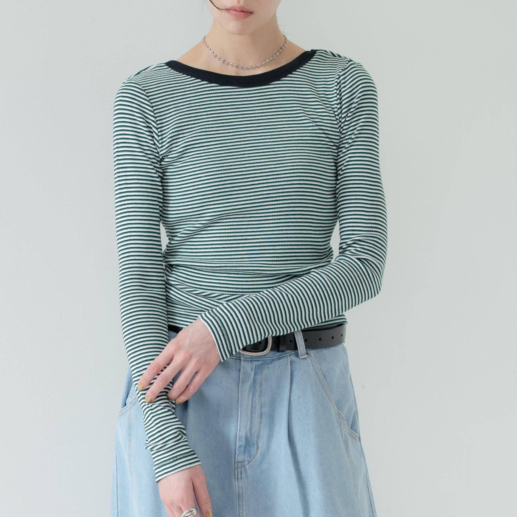 GALLEST「【beautiful people】Miller double－front long T－shirt」|Tシャツ・カットソー|