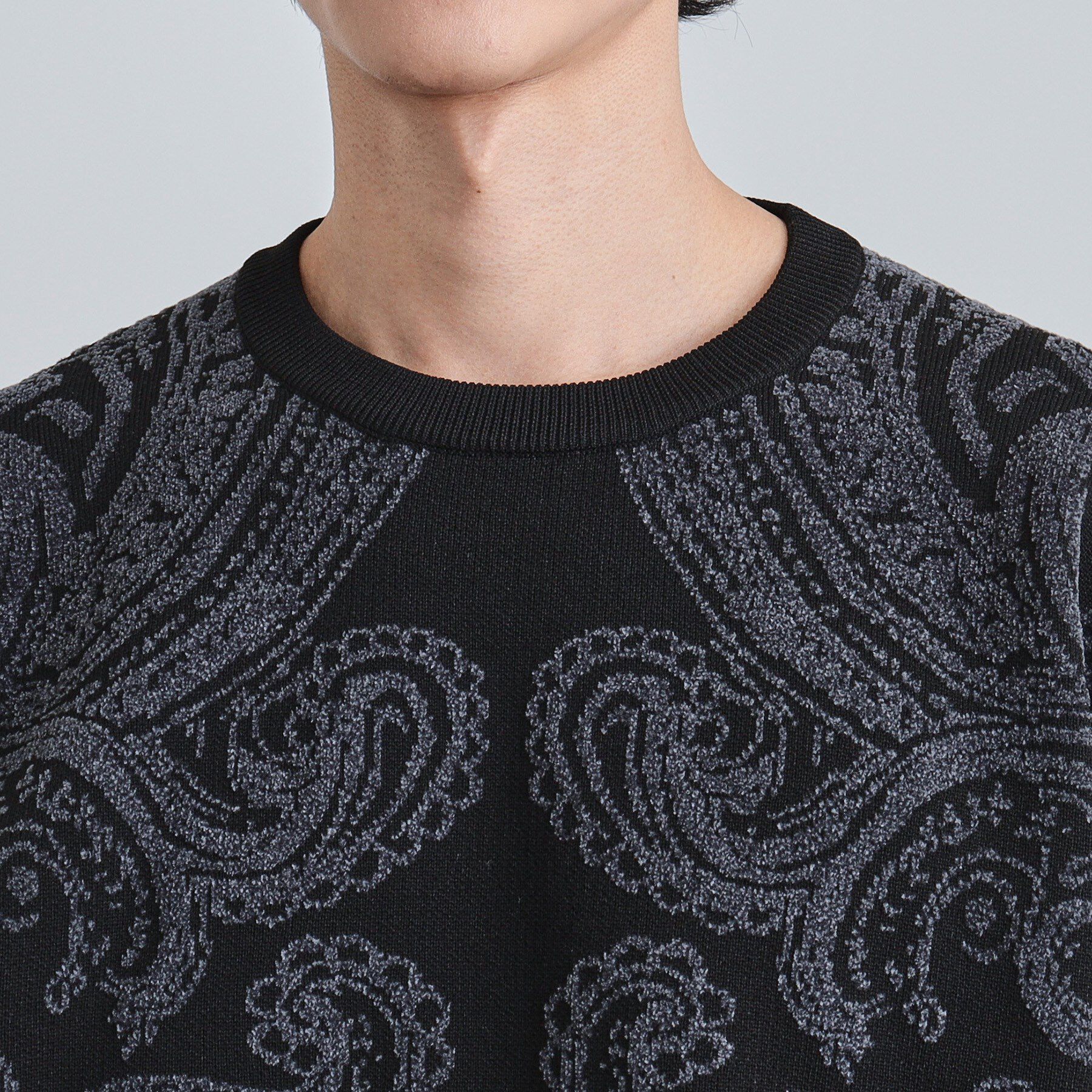 tk.TAKEO KIKUCHI「【洗える】ペイズリーニットプルオーバー」|ニット・セーター|