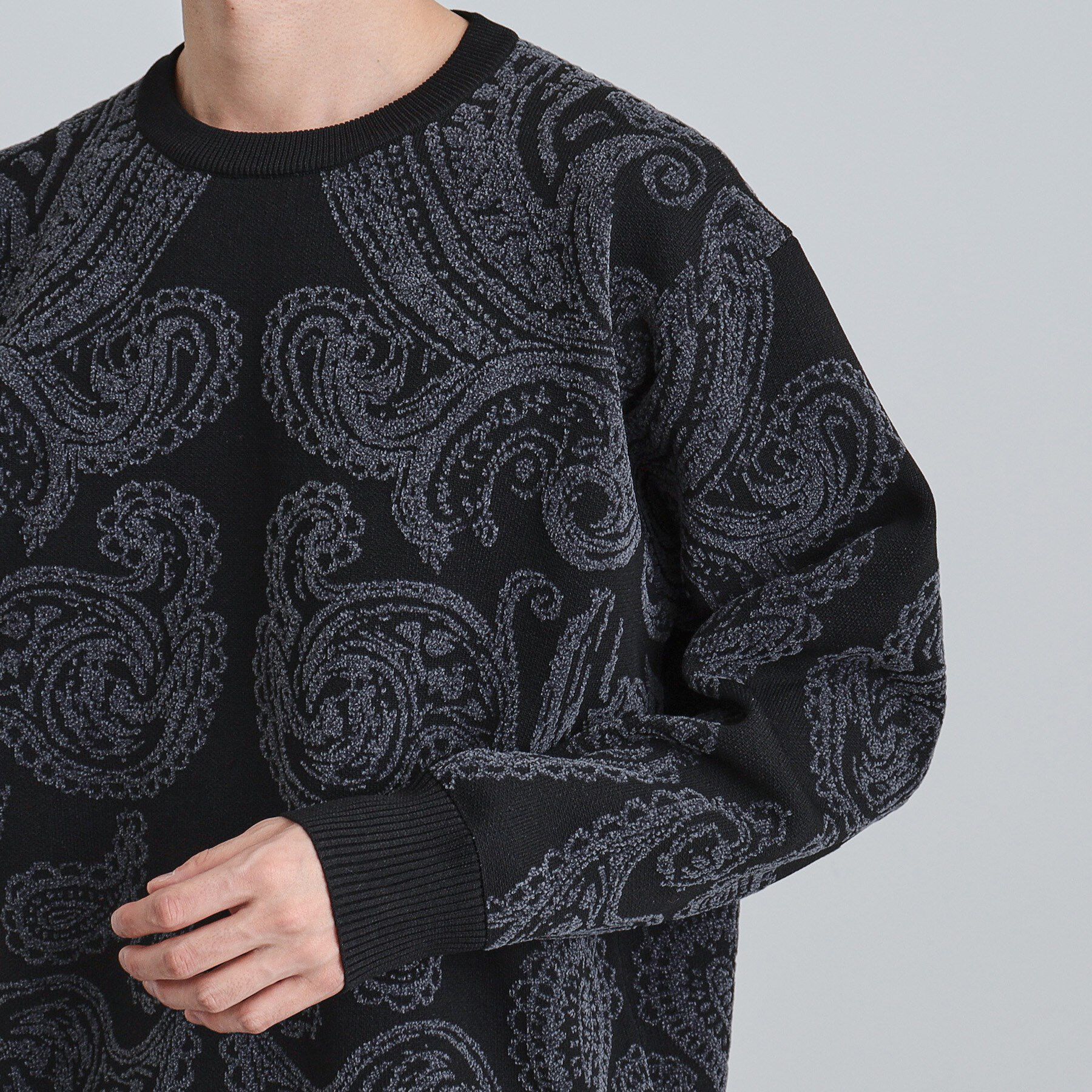 tk.TAKEO KIKUCHI「【洗える】ペイズリーニットプルオーバー」|ニット・セーター|