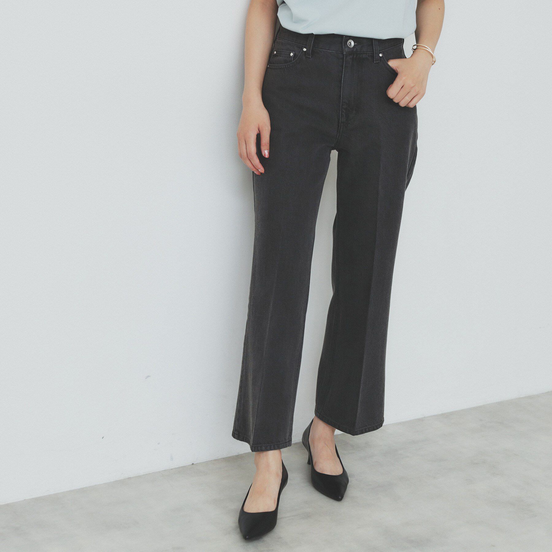 index「《丈が選べる》ストレートデニムパンツ【洗濯機洗い可】」|その他|スミクロ(018)