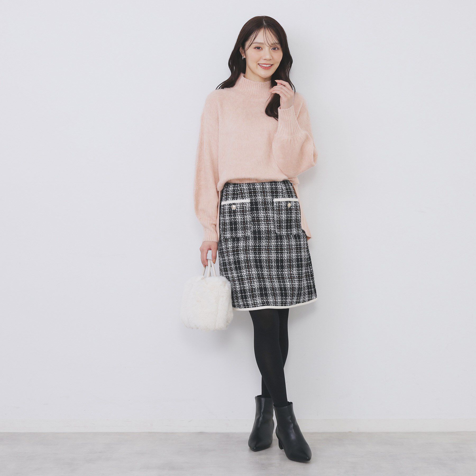 index「ハイネックパフニット【洗濯機OK】」|ニット・セーター|