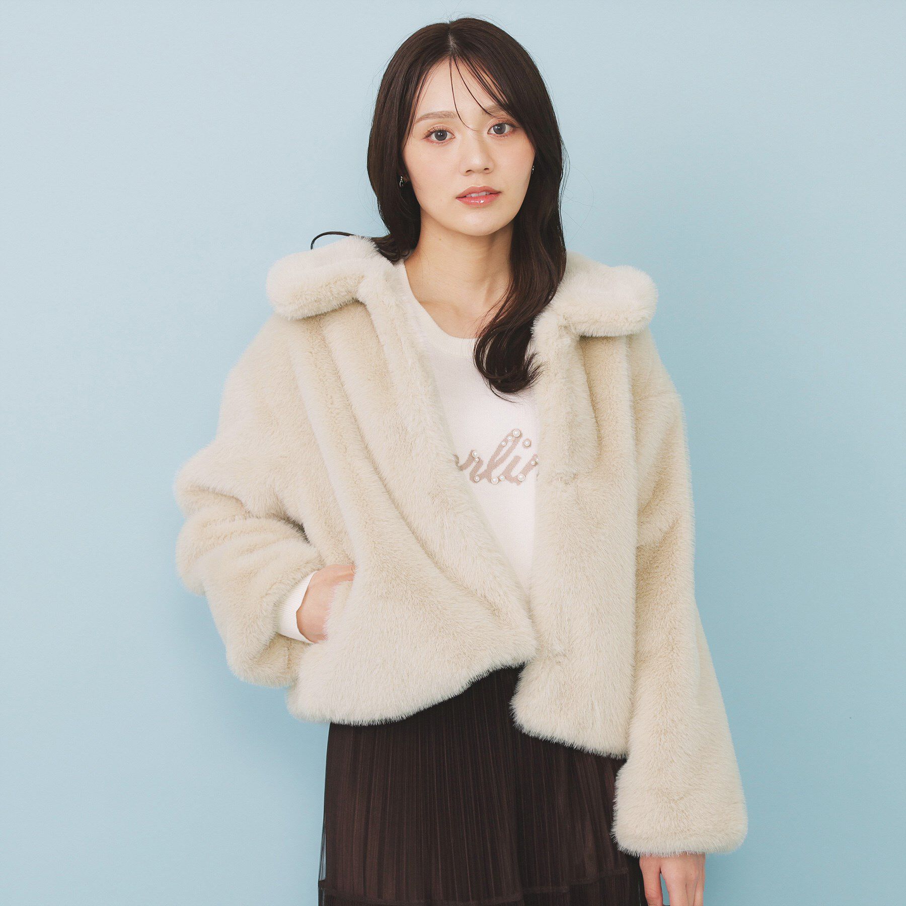 index「エコファーショートコート【洗える】」|ステンカラーコート|