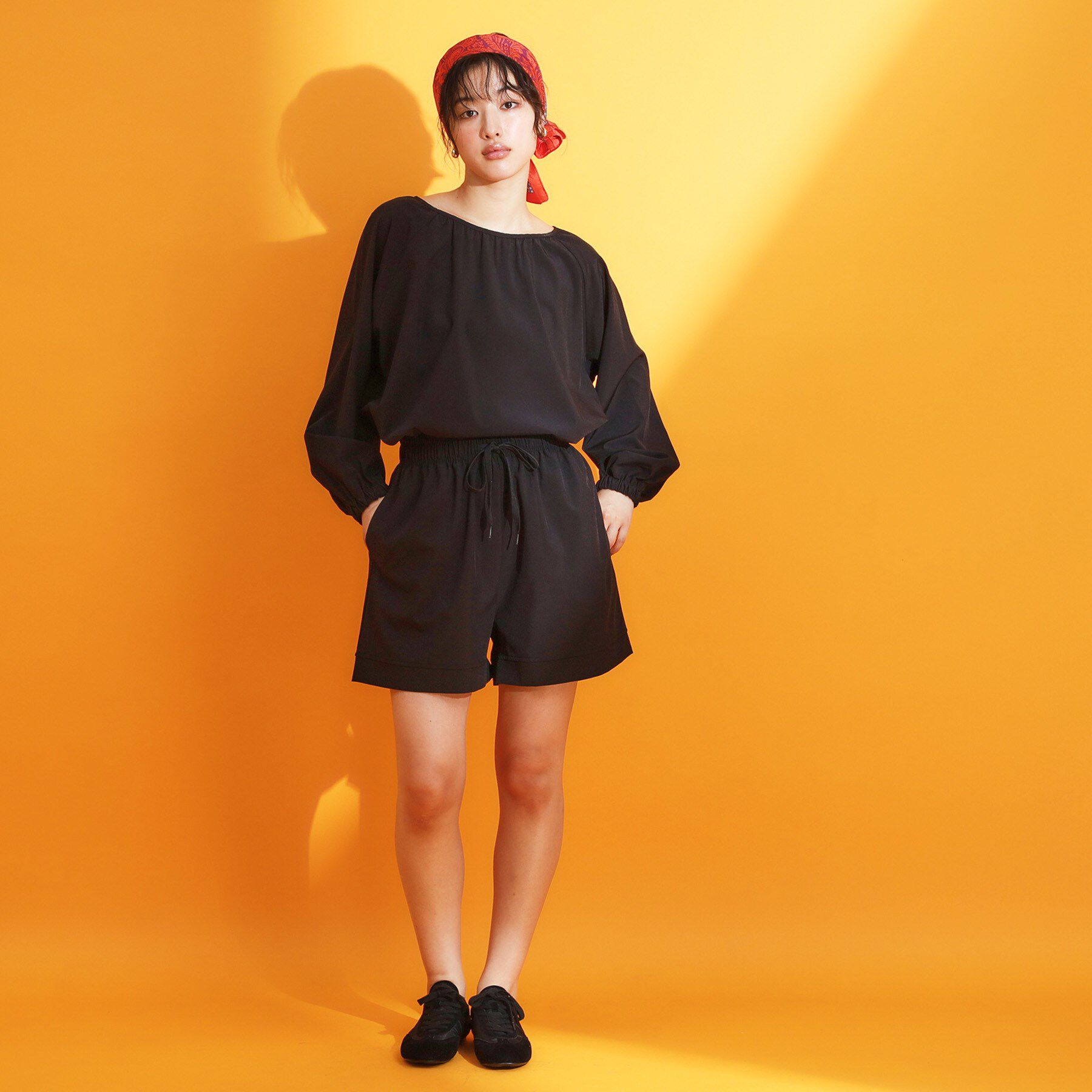 THE SHOP TK「【mizugiwa/ラッシュガード】ギャザーチュニック/前後2WAY/セットアップ可/接触冷感/UV」|シャツ・ブラウス|