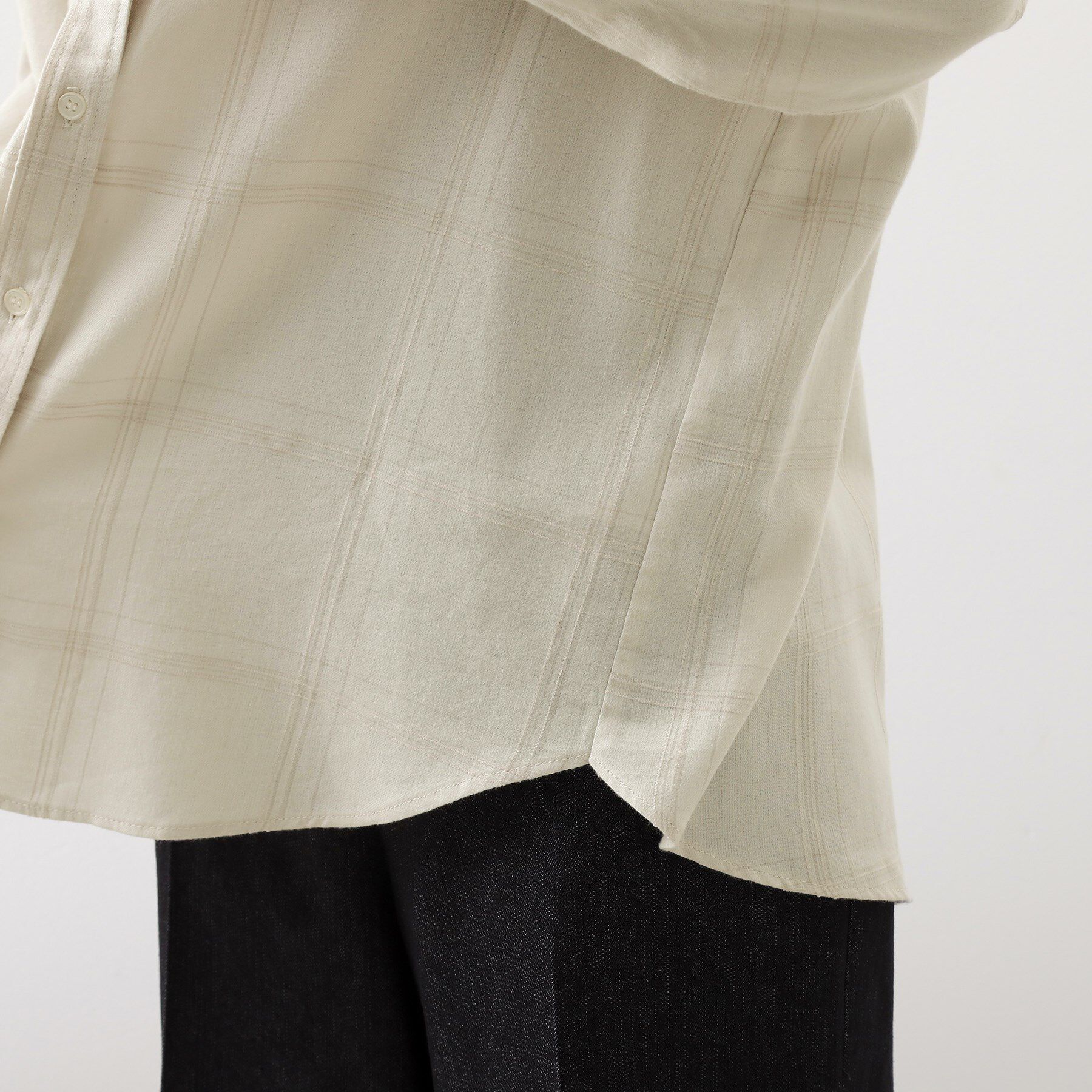 THE SHOP TK「インしてる風にも着られるチェックシャツ」|シャツ・ブラウス|