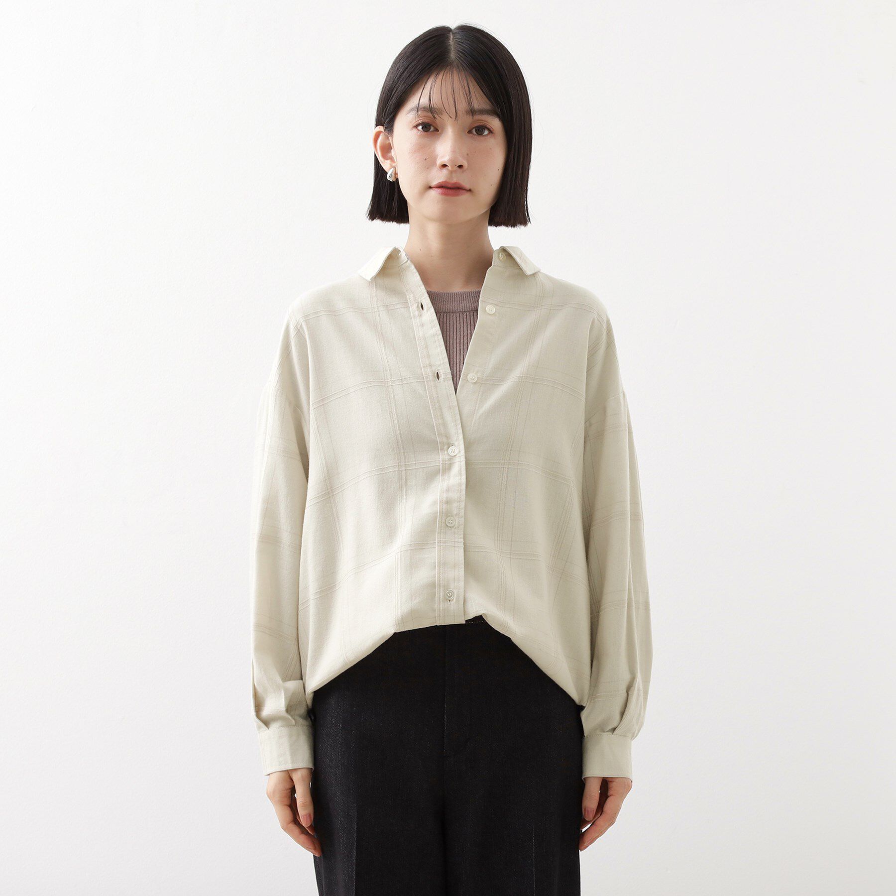 THE SHOP TK「インしてる風にも着られるチェックシャツ」|シャツ・ブラウス|