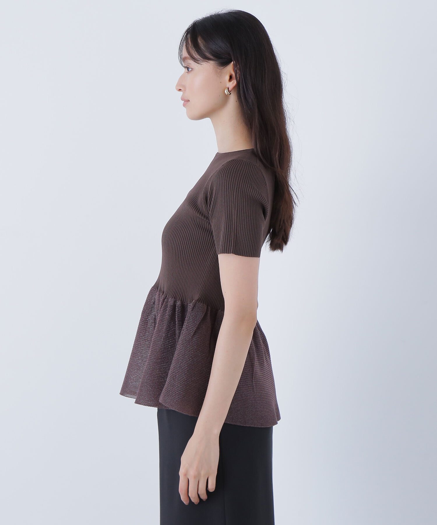  「シアーペプラムフォルムニット」|ニット・セーター|