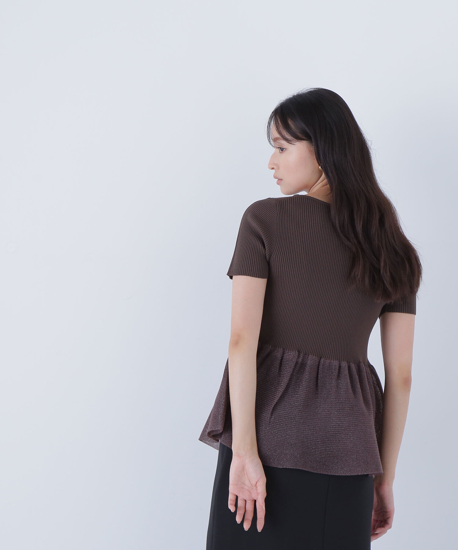  「シアーペプラムフォルムニット」|ニット・セーター|