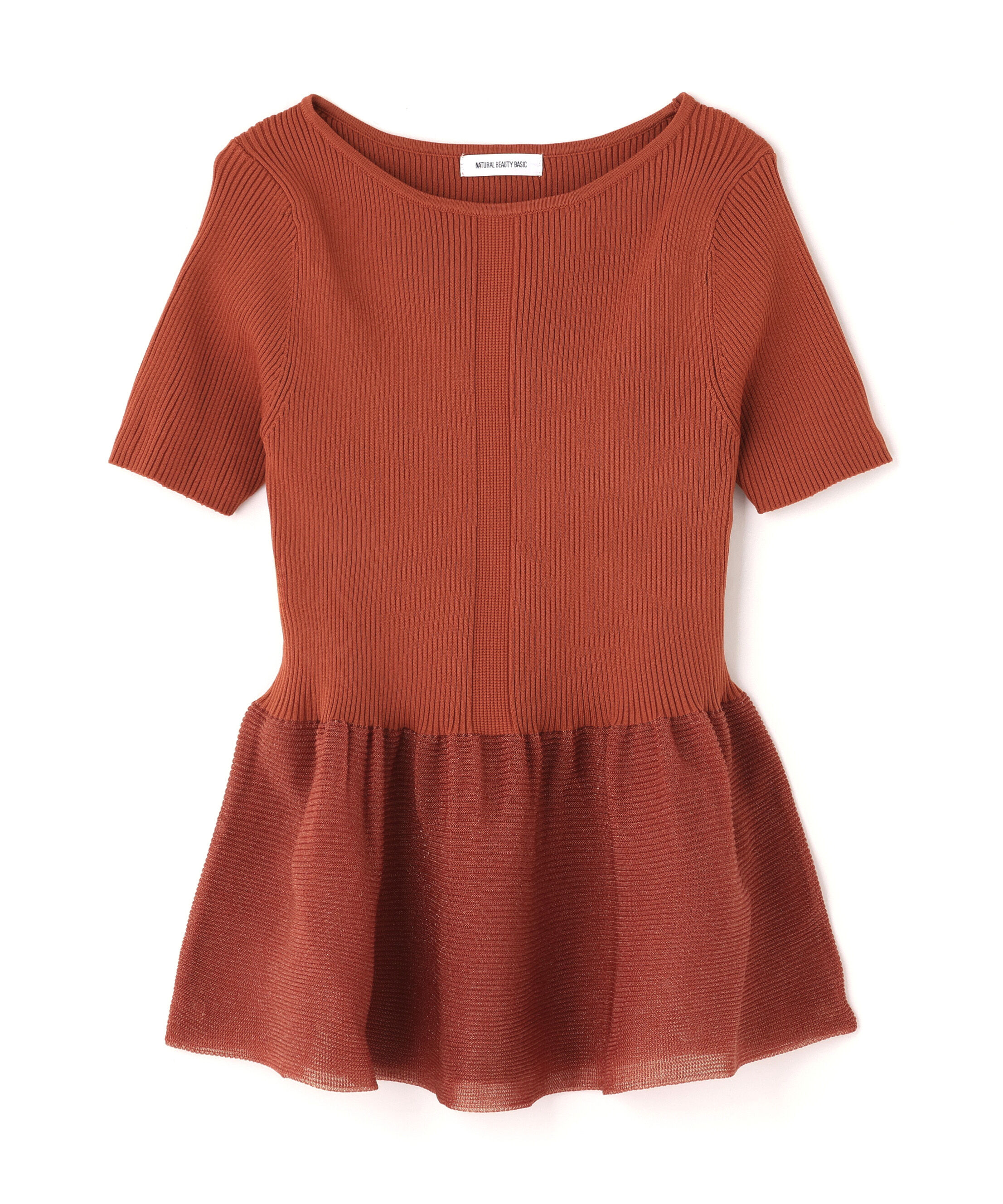  「シアーペプラムフォルムニット」|ニット・セーター|