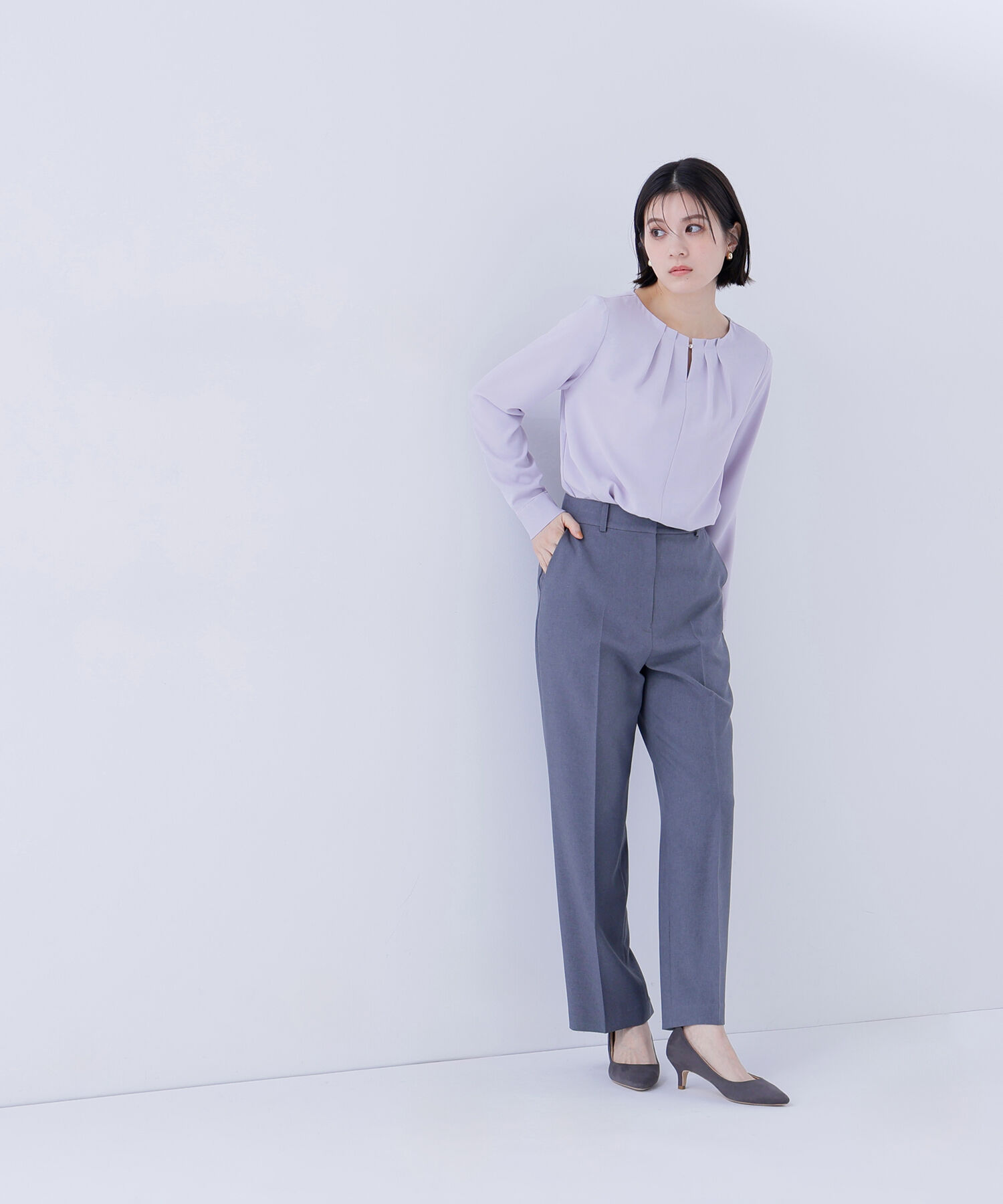  「メランジシャークスキン SETUP ストレートパンツ」|その他|