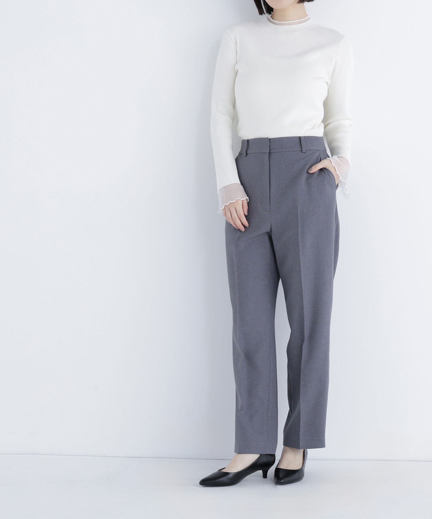  「メランジシャークスキン SETUP ストレートパンツ」|その他|