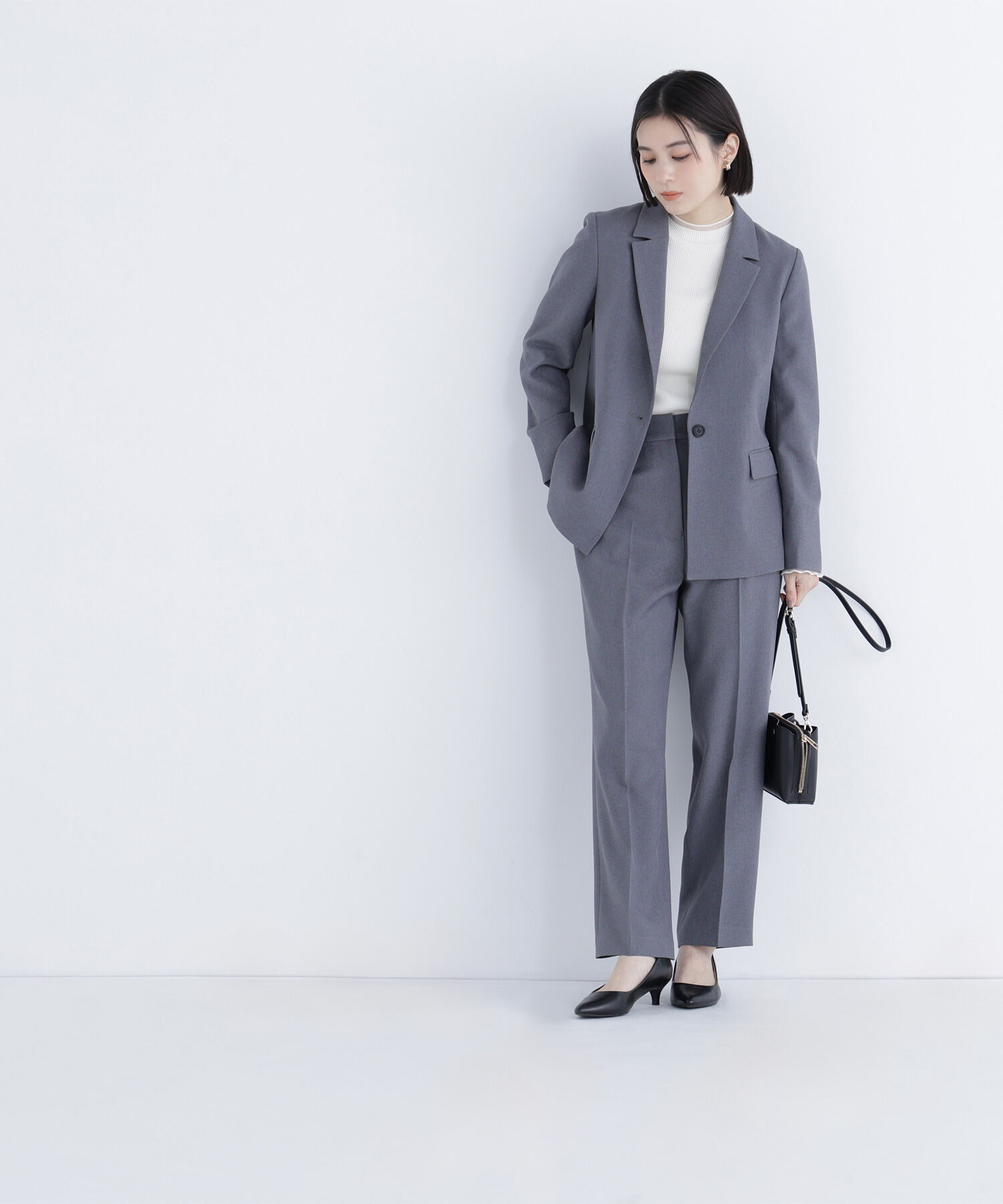  「メランジシャークスキン SETUP ストレートパンツ」|その他|