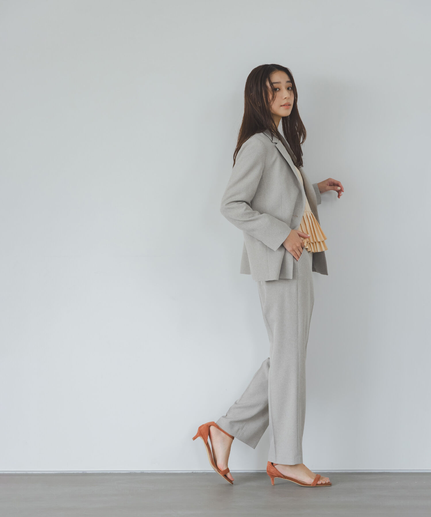  「メランジシャークスキン SETUP ストレートパンツ」|その他|