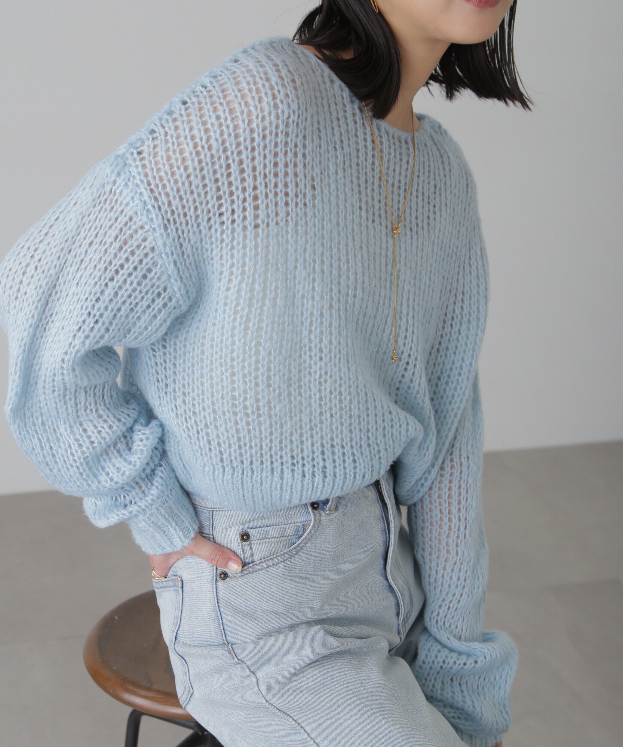  「シアーモヘヤライクニット」|ニット・セーター|