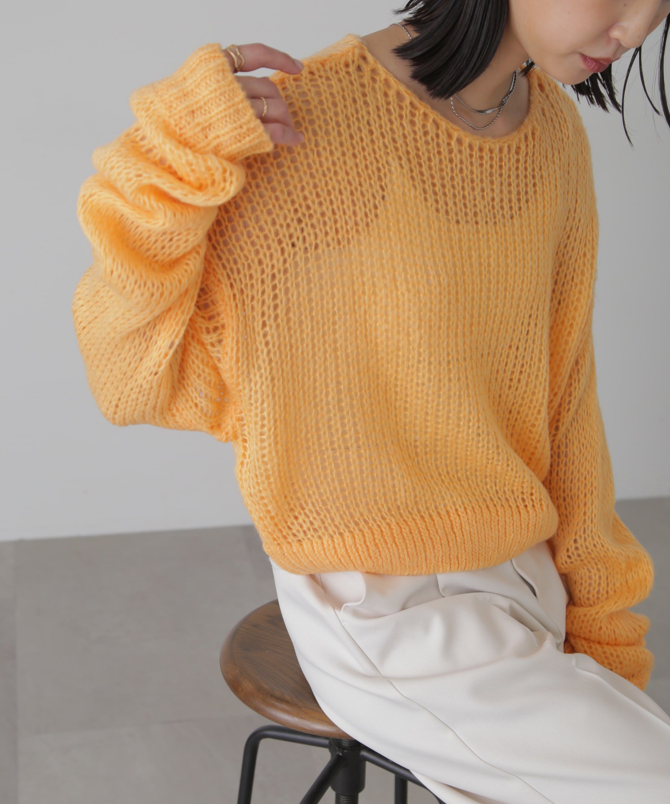  「シアーモヘヤライクニット」|ニット・セーター|