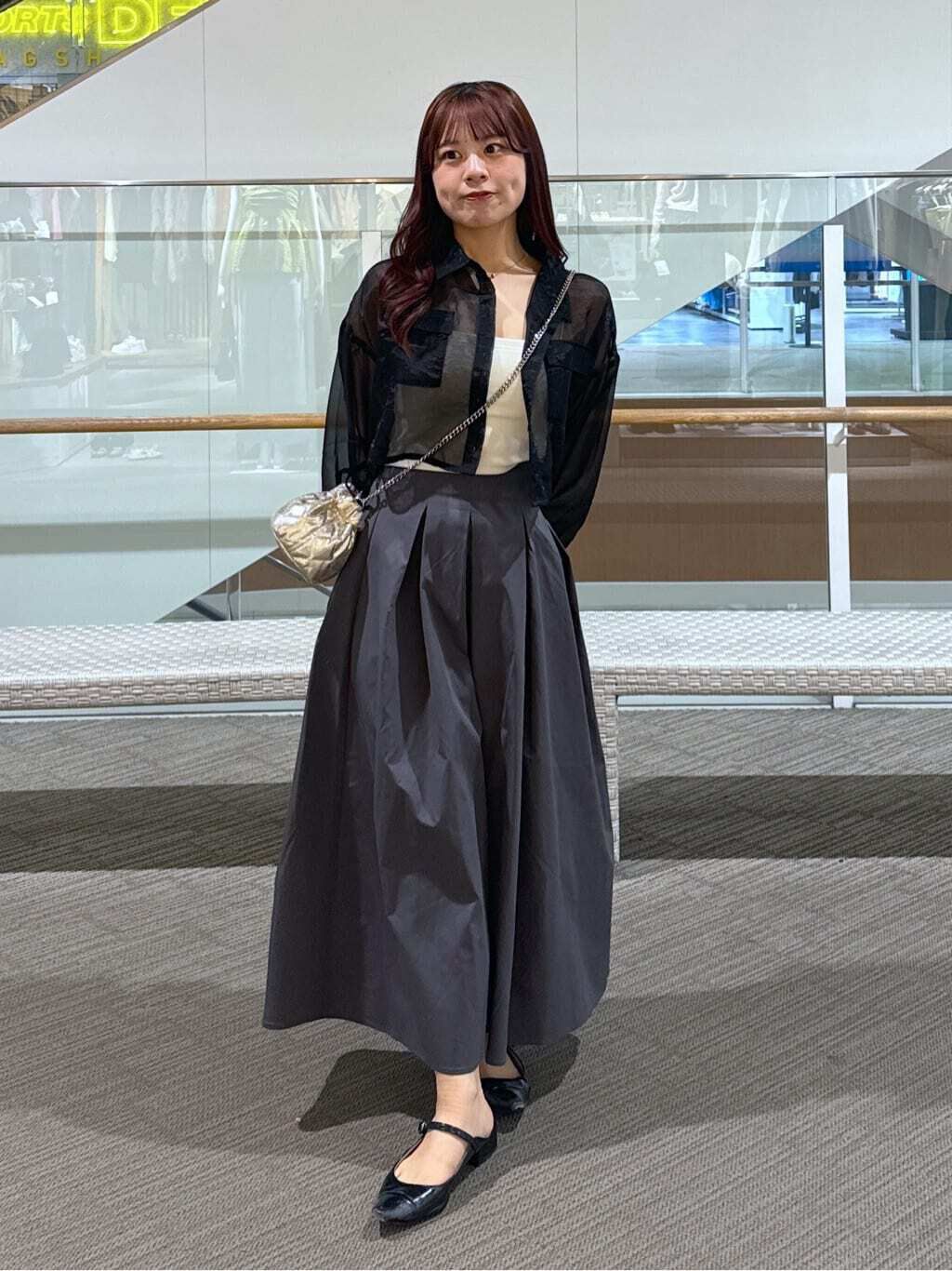  「裾ドロストショート丈シアーシャツ」|シャツ・ブラウス|