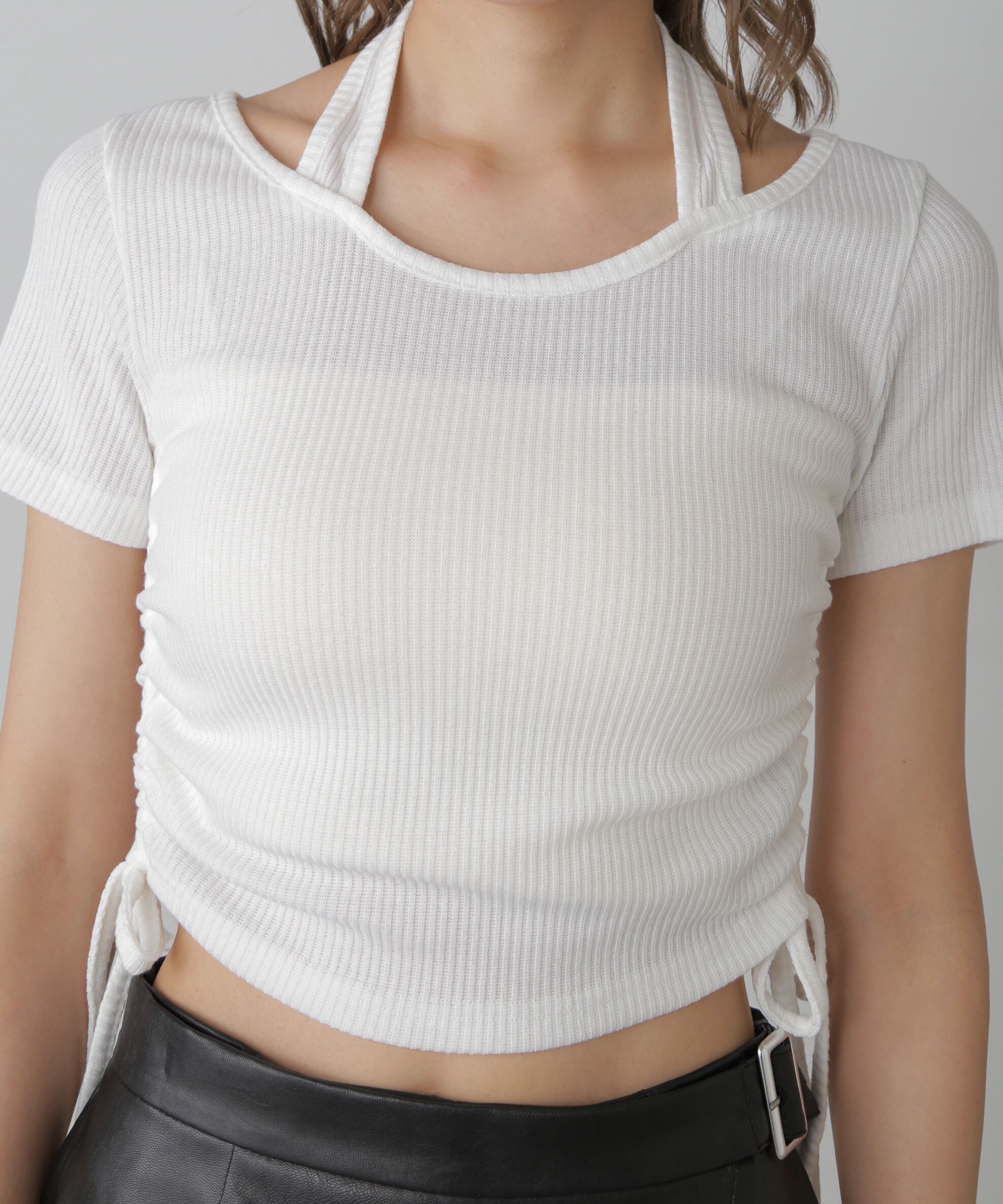  「ホルターネックコンパクトカットソー」|Tシャツ・カットソー|