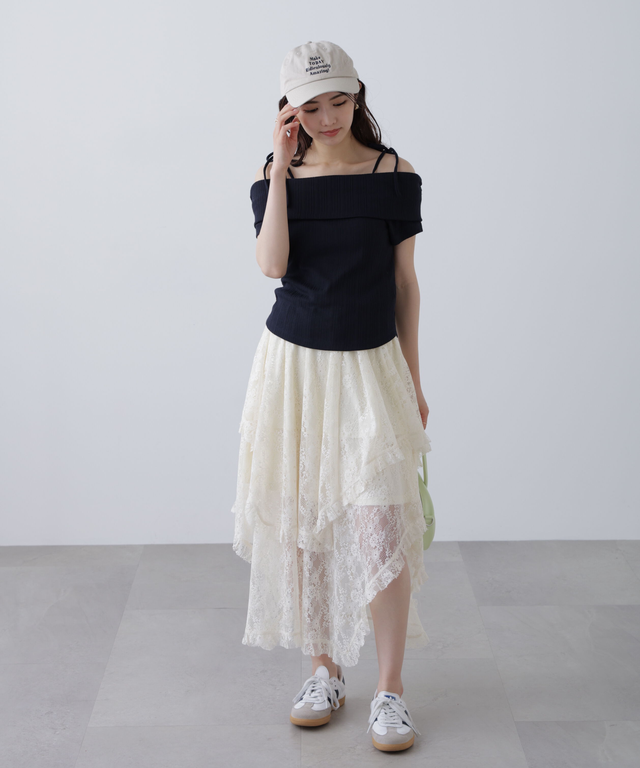  「肩リボンオフショルカットソー」|Tシャツ・カットソー|