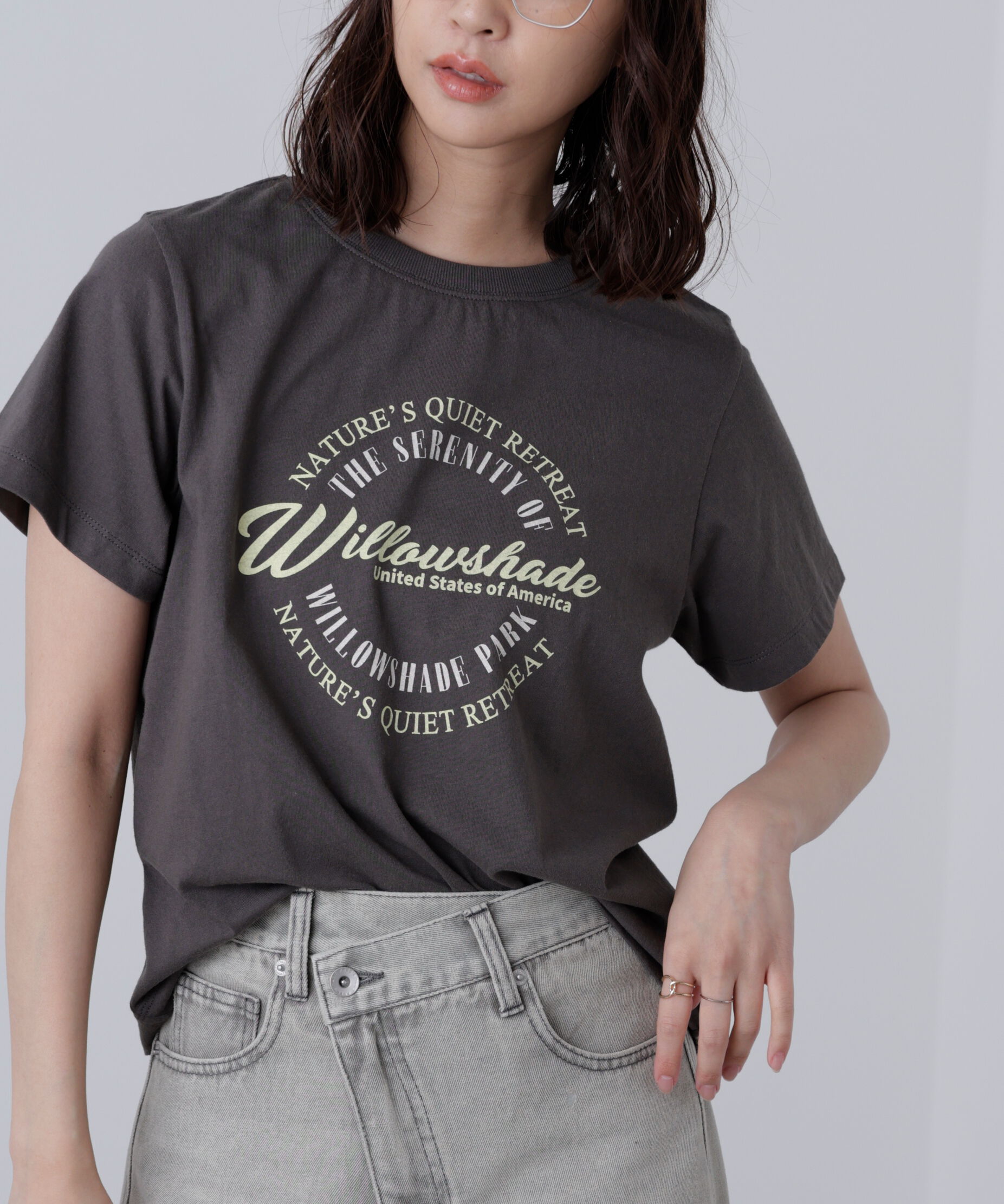  「サークルロゴプリントTシャツ」|Tシャツ・カットソー|