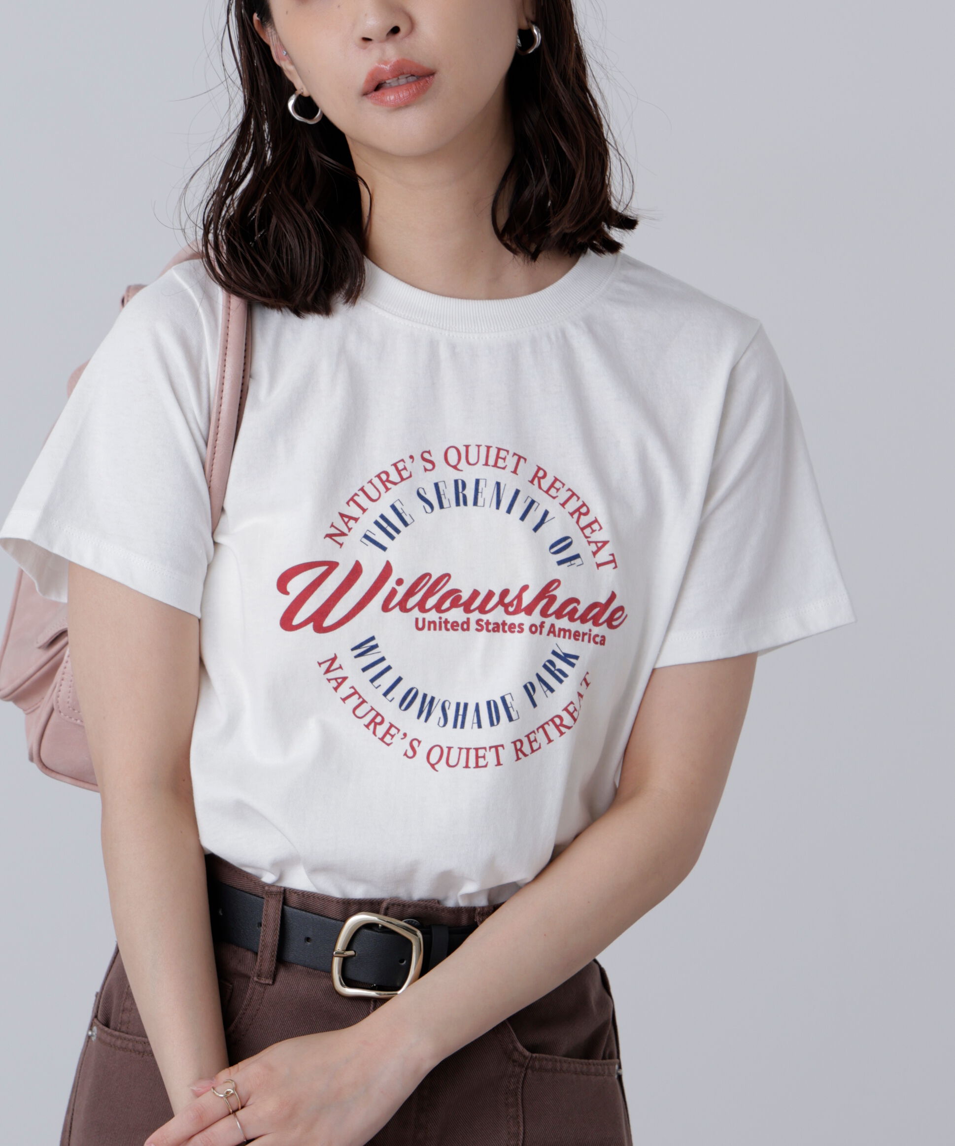  「サークルロゴプリントTシャツ」|Tシャツ・カットソー|