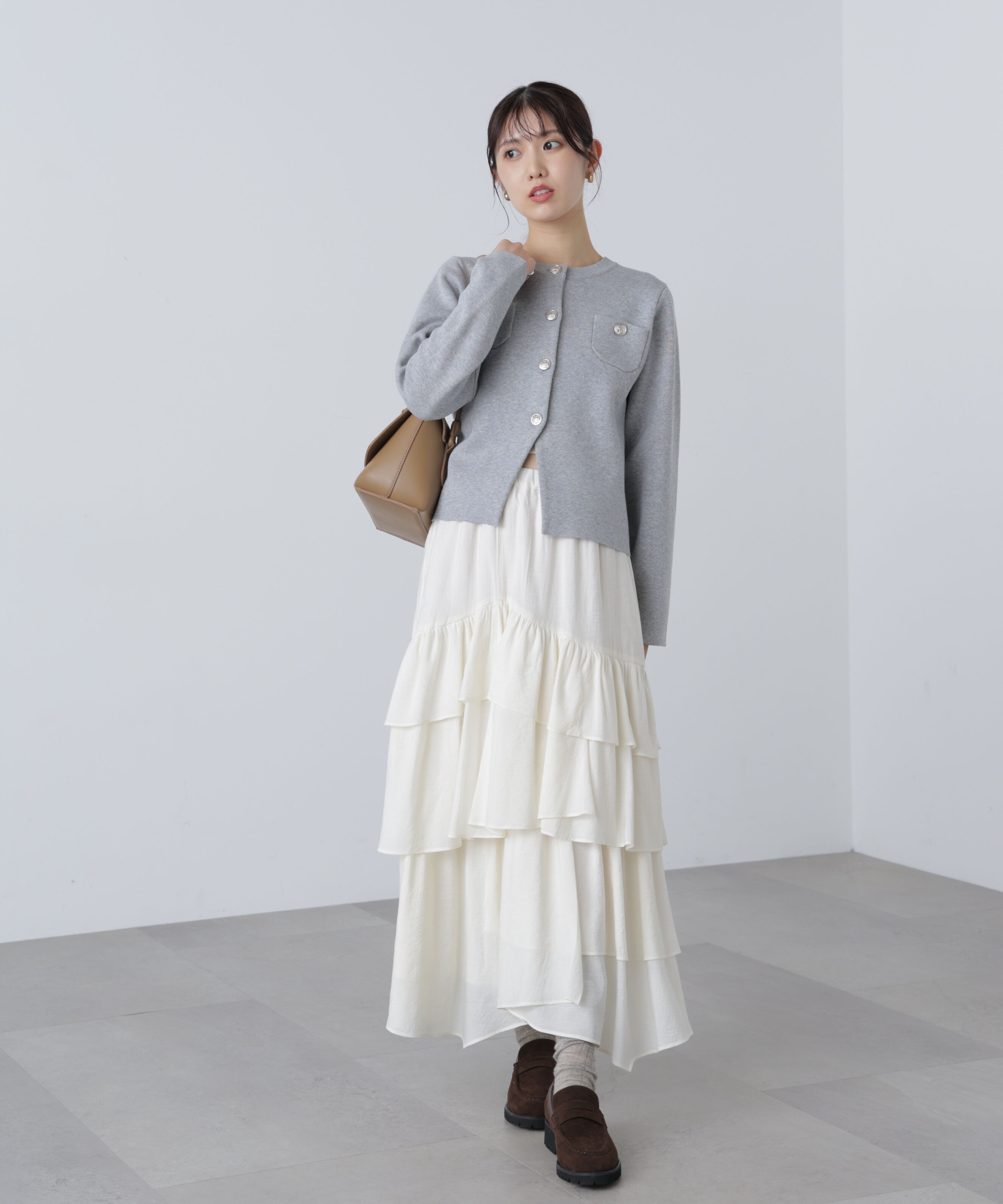  「エンブレムボタンニットカーディガン」|ニット・セーター|