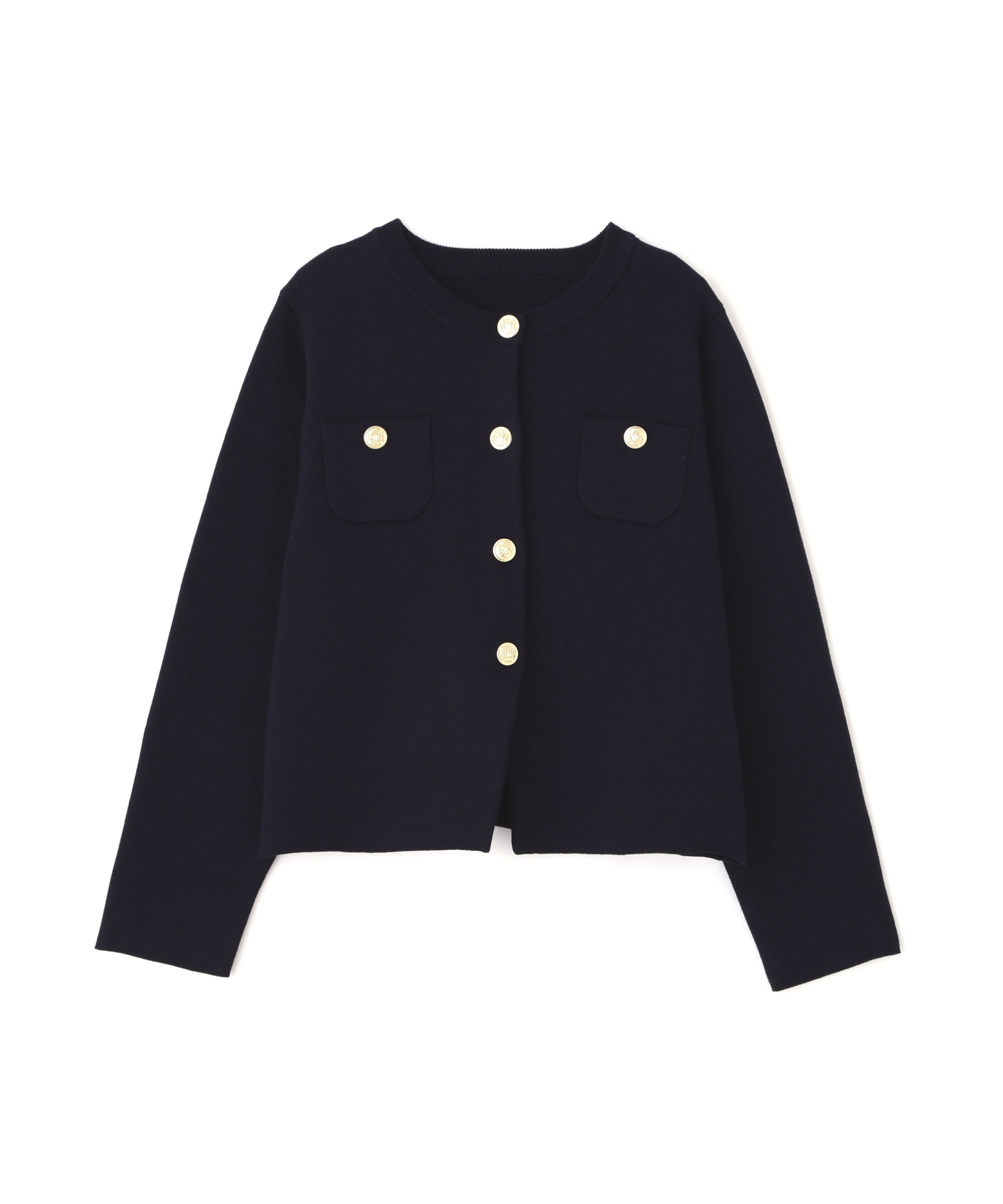  「エンブレムボタンニットカーディガン」|ニット・セーター|