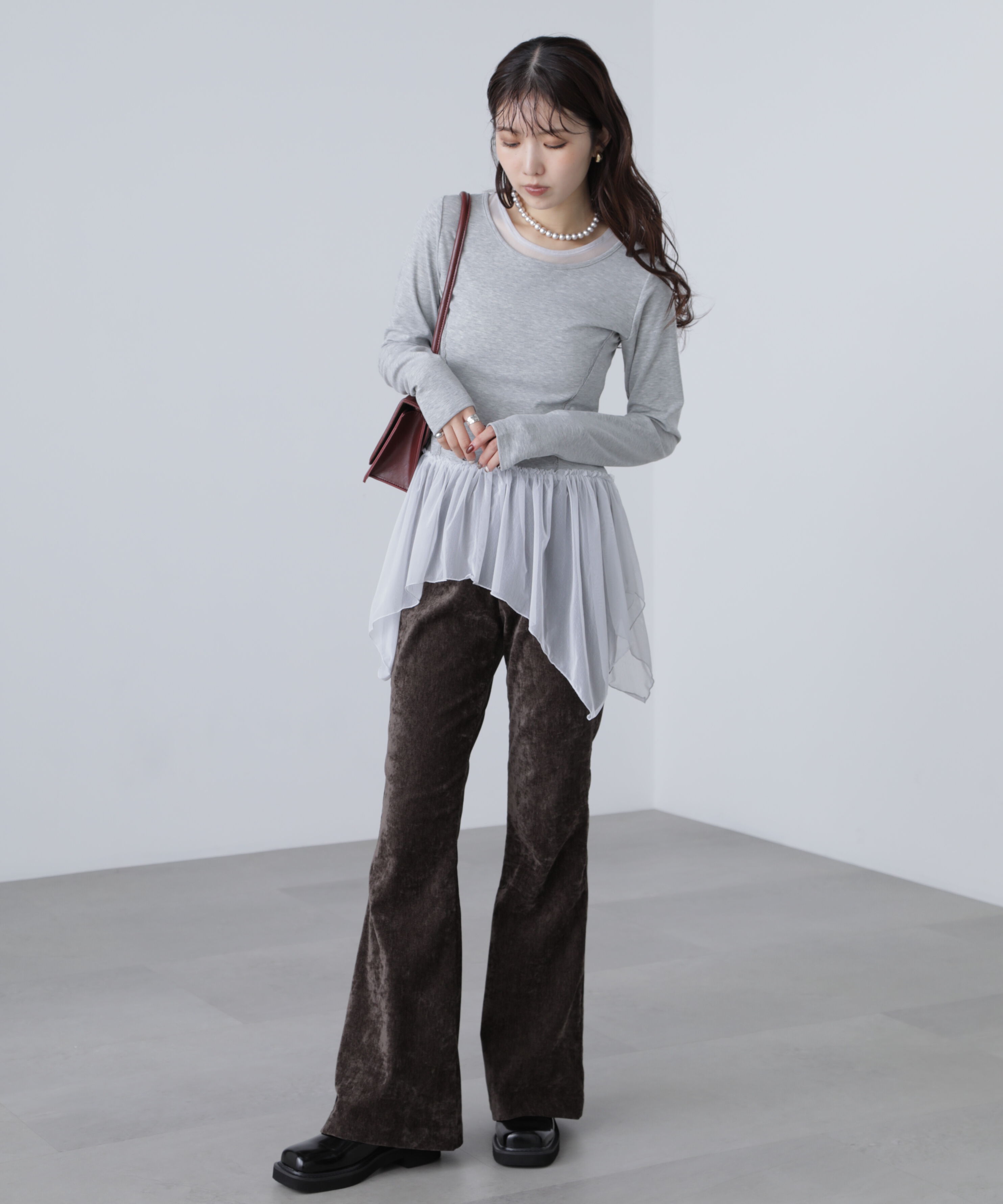  「ベロアフレアレギンスパンツ」|その他|