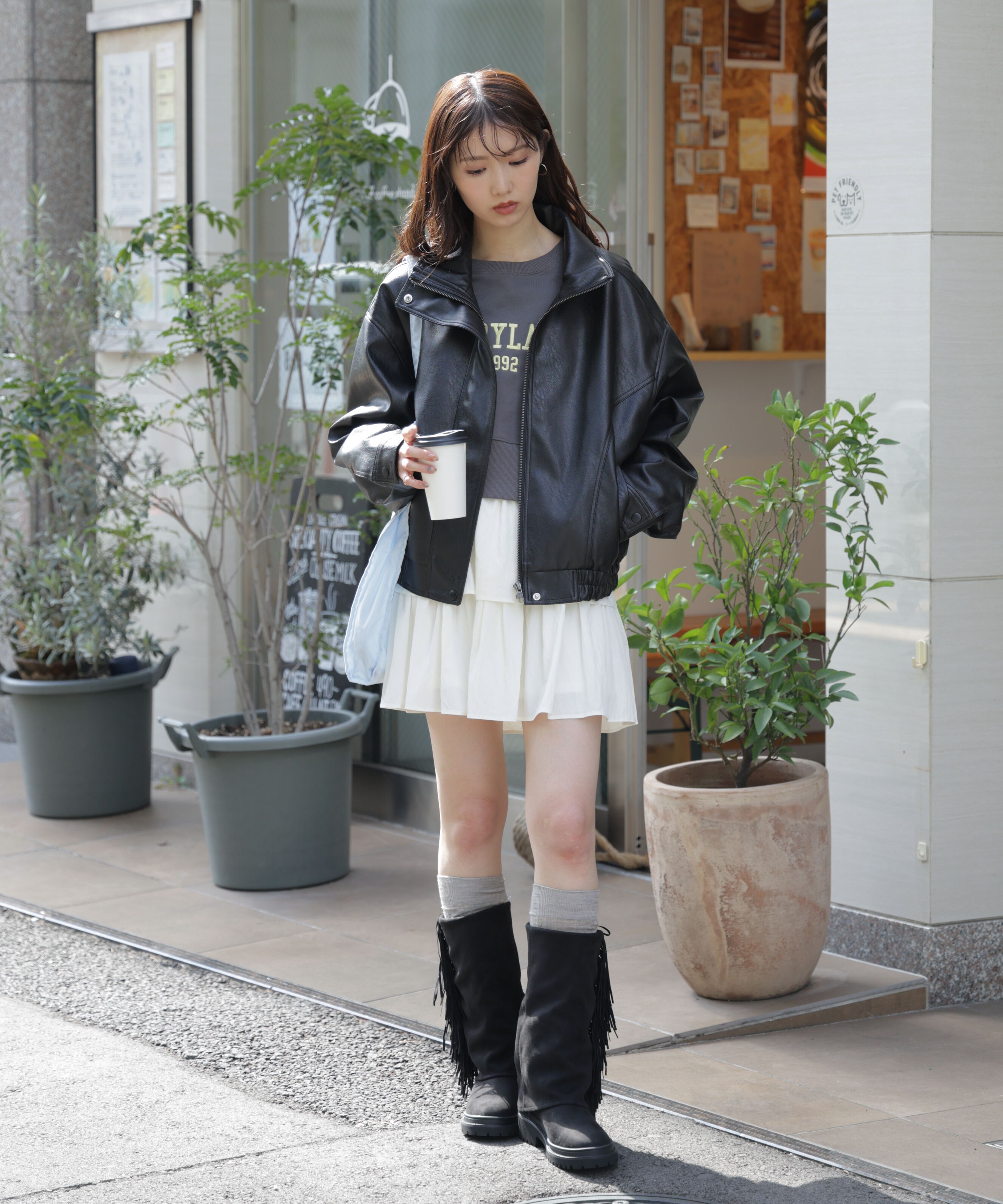  「スタンド合皮ブルゾン」|ブルゾン・スタジャン|