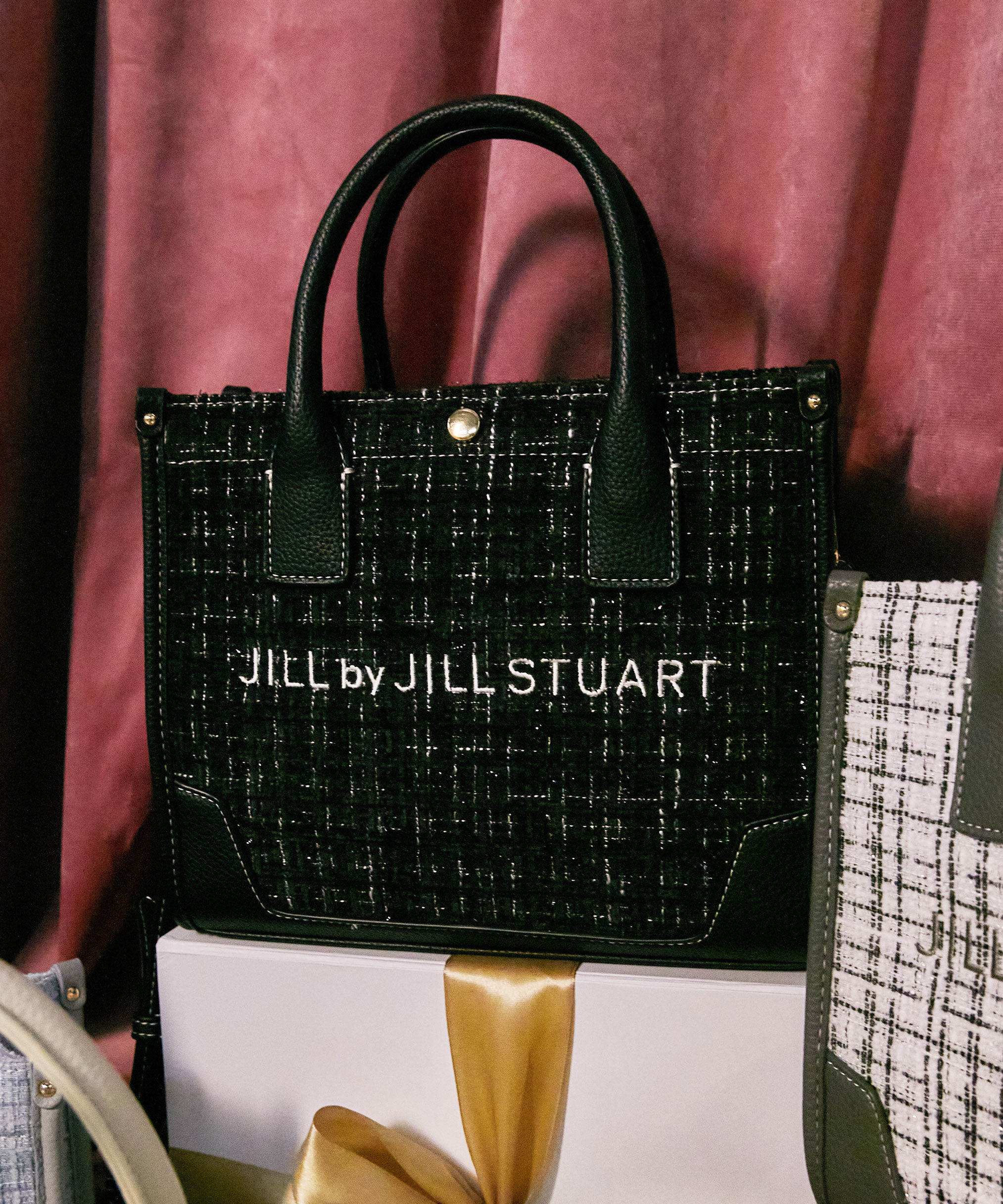  「＜WEB限定カラーあり＞ツイードショルダートート」|その他|ブラック