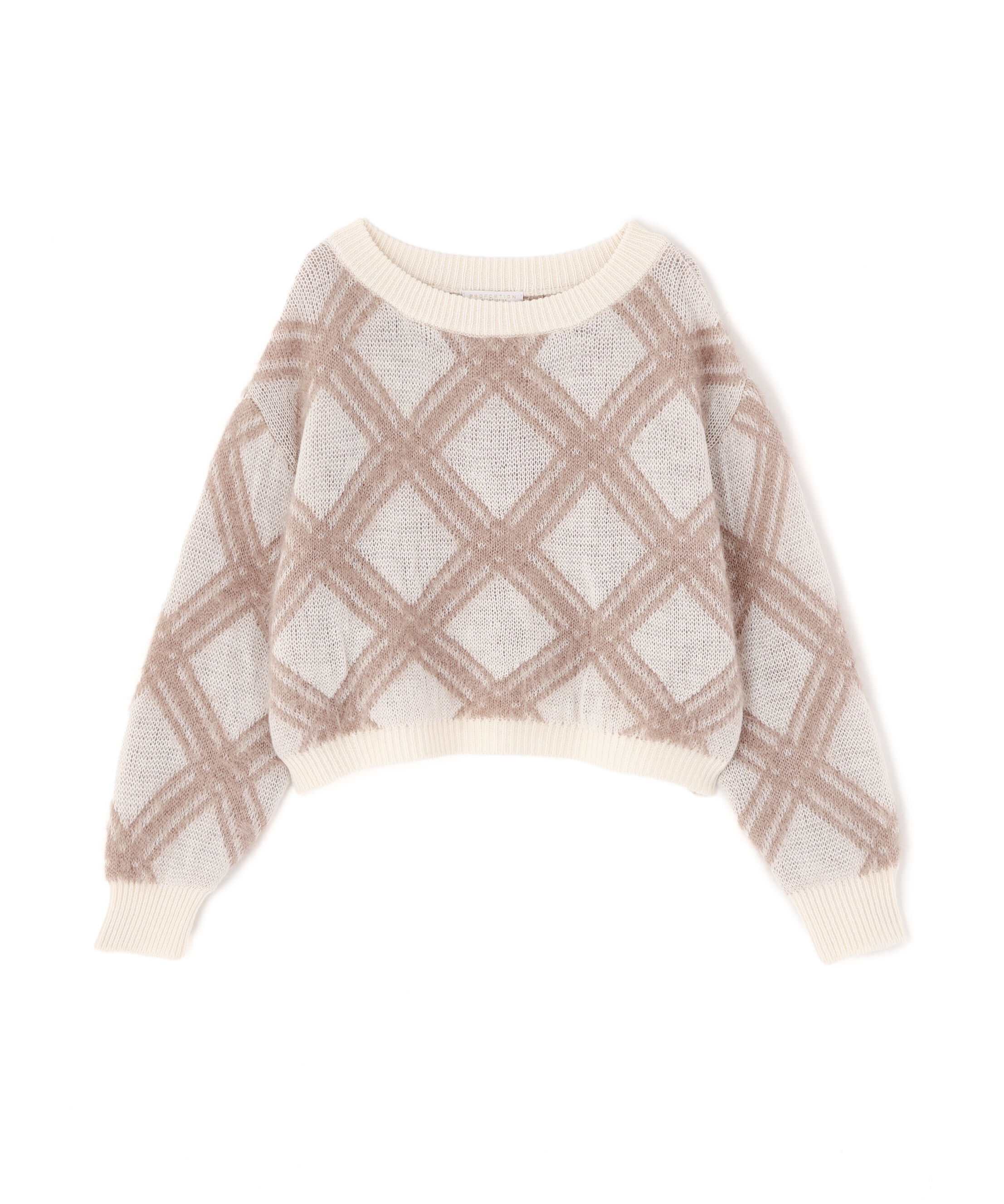 PROPORTION BODY DRESSING「ヘアリーチェックニット  25AW 」|ニット・セーター|