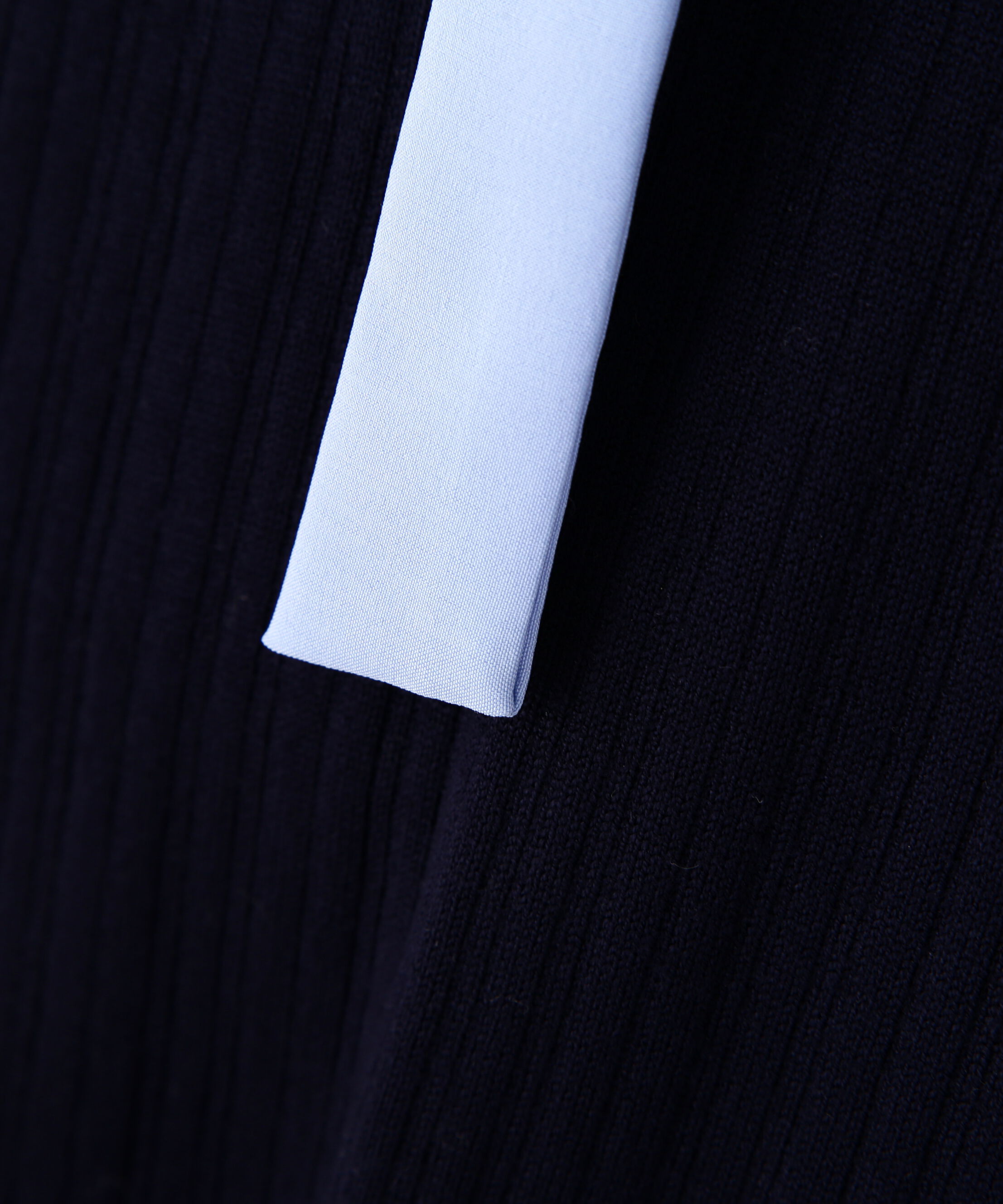 PROPORTION BODY DRESSING「《EDIT COLOGNE》リボンシャツドッキングニット　26SS」|ニット・セーター|